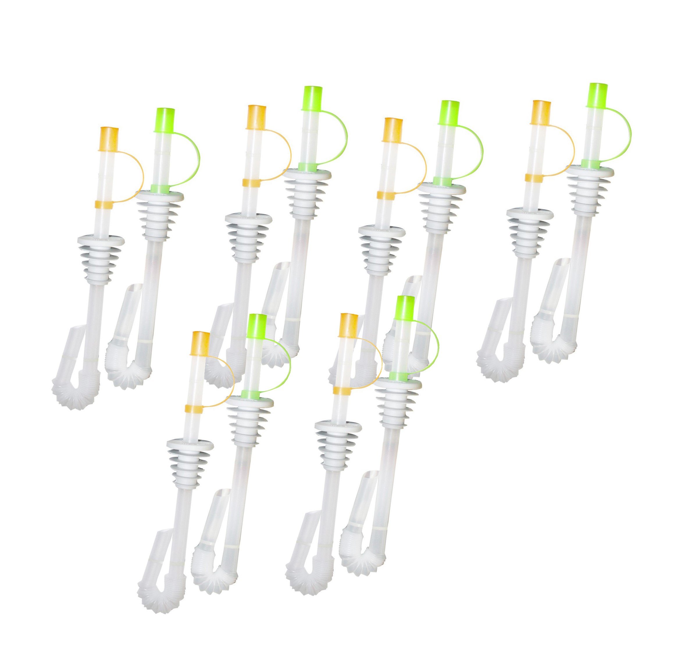 Jokari 12-Pack Reusable Sip & Seal Straws for Bottled Drinks - Perfect for Soda, Juice, Water Bottles at Home, Office or Travel