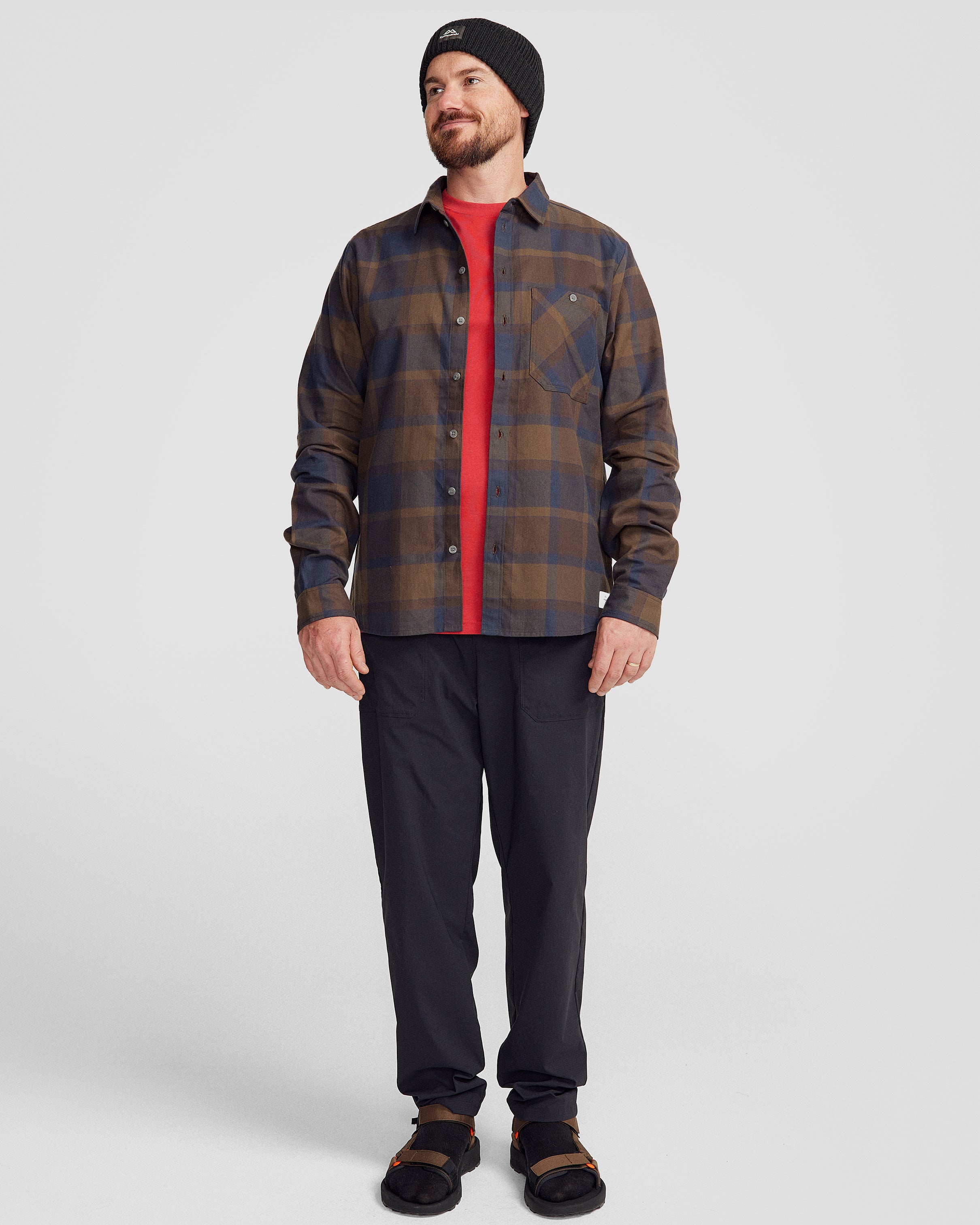 Fyfe Men's Long Sleeve Plaid Shirt - Comfortable Trail Hiking & Outdoor Casual Wear for Men