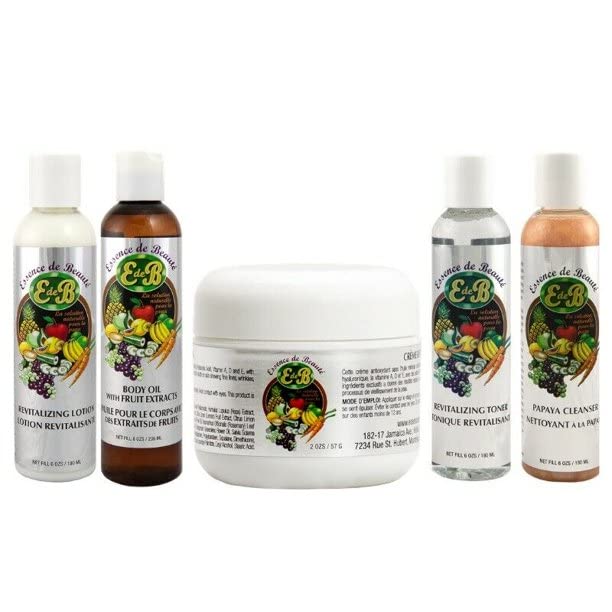Essence de Beaute Collagen 4oz Skincare Set - Face Cream, Body Oil, Cleanser, Lotion & Toner for Hydration & Anti-Aging | Perfect for Daily Skincare Routine & Spa Day at Home