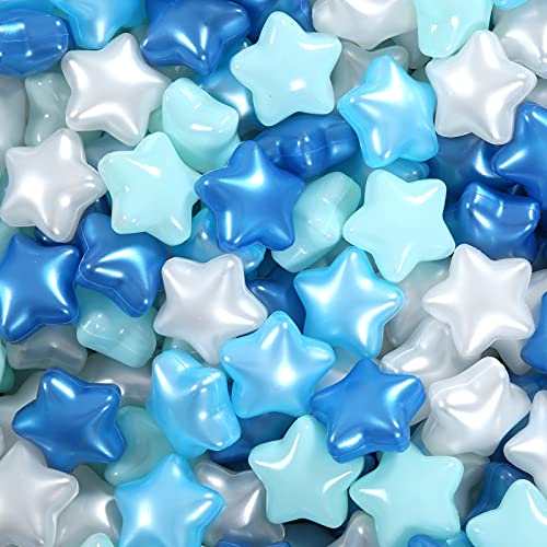 4 Pearl Blue Stars
