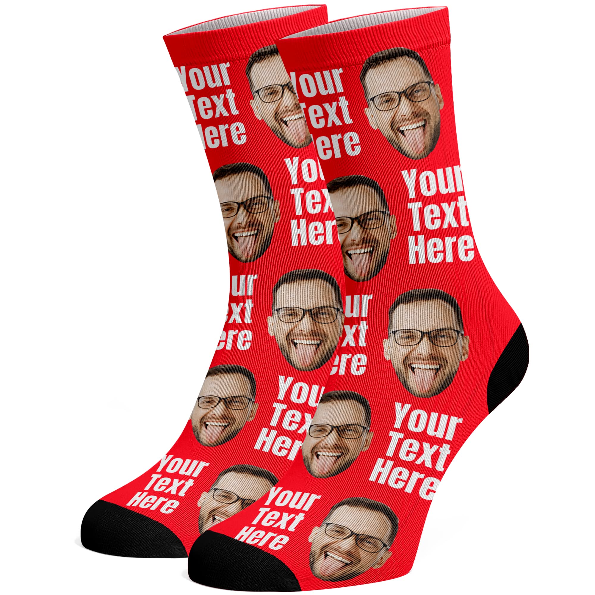 Custom Face Socks - Funny Personalized Socks with Faces for Men & Women - Perfect Gift for Cat & Dog Lovers - Great for Parties, Cosplay & Unique Gifts