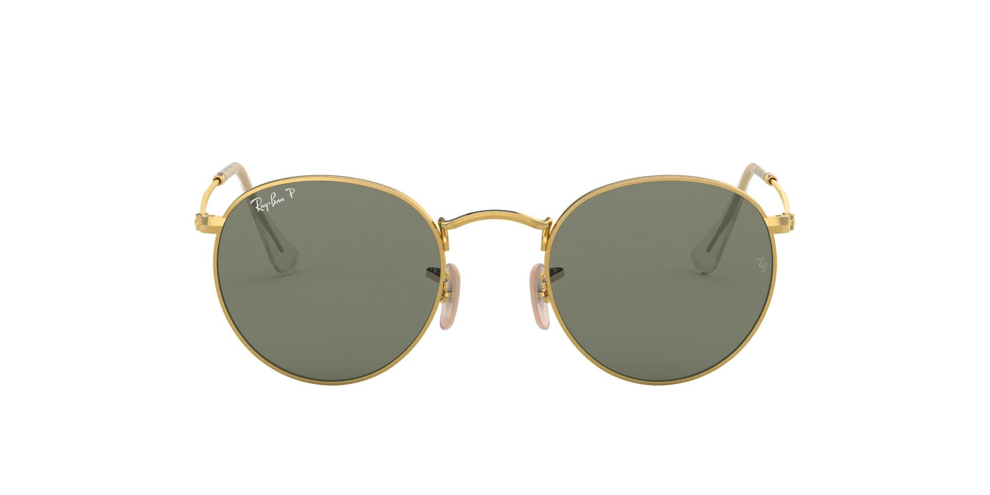 Ray-Ban RB3447 Round Metal Sunglasses for Men & Women - Classic Polarized Aviator Style for Driving, Travel & Outdoor Activities