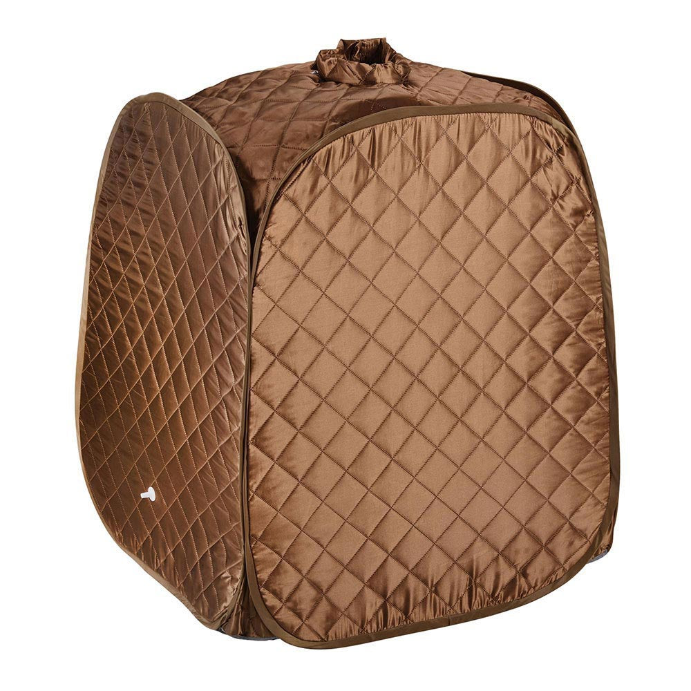 TheLAShop Portable Sauna Tent - 31x31x39 Inch Personal Steam Spa for Home Relaxation & Detox | Brown | Perfect for Stress Relief, Weight Loss & Muscle Recovery