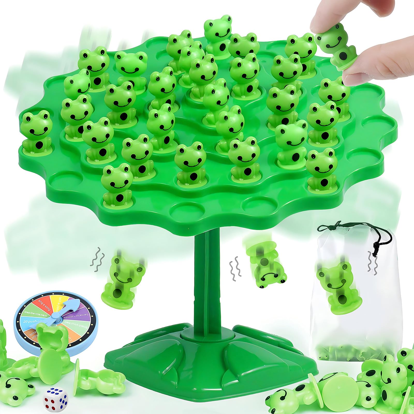 Frog Balance Board Game for Kids Ages 4-12 | 2 Player Interactive Family Tabletop Puzzle Toy | STEM Learning Birthday Gift for Boys & Girls | Perfect for Classroom, Party & Family Game Night
