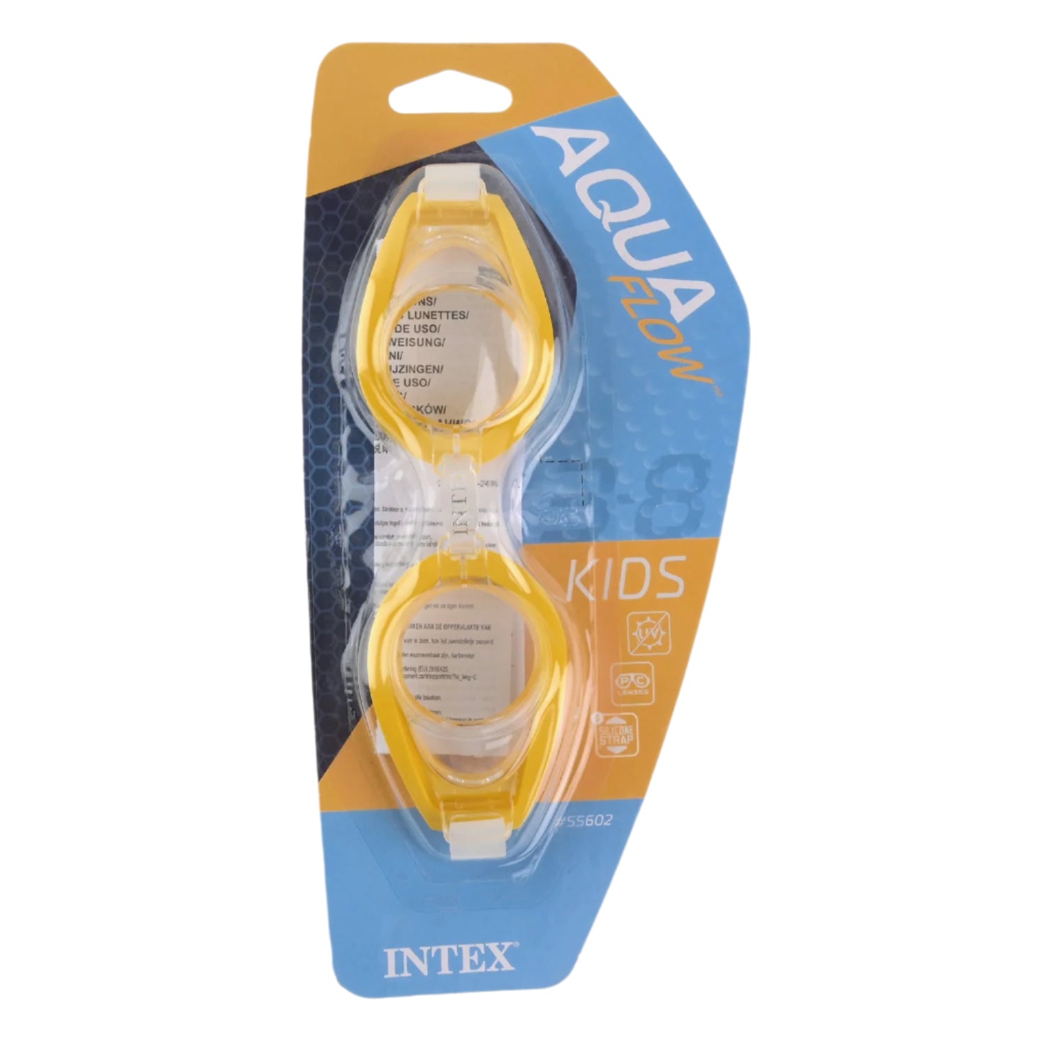 Intex Aqua Flow Swim Goggles for Adults & Kids - Comfortable, Anti-Fog, UV Protection - 1 Count Pack - Perfect for Swimming, Snorkeling & Water Sports