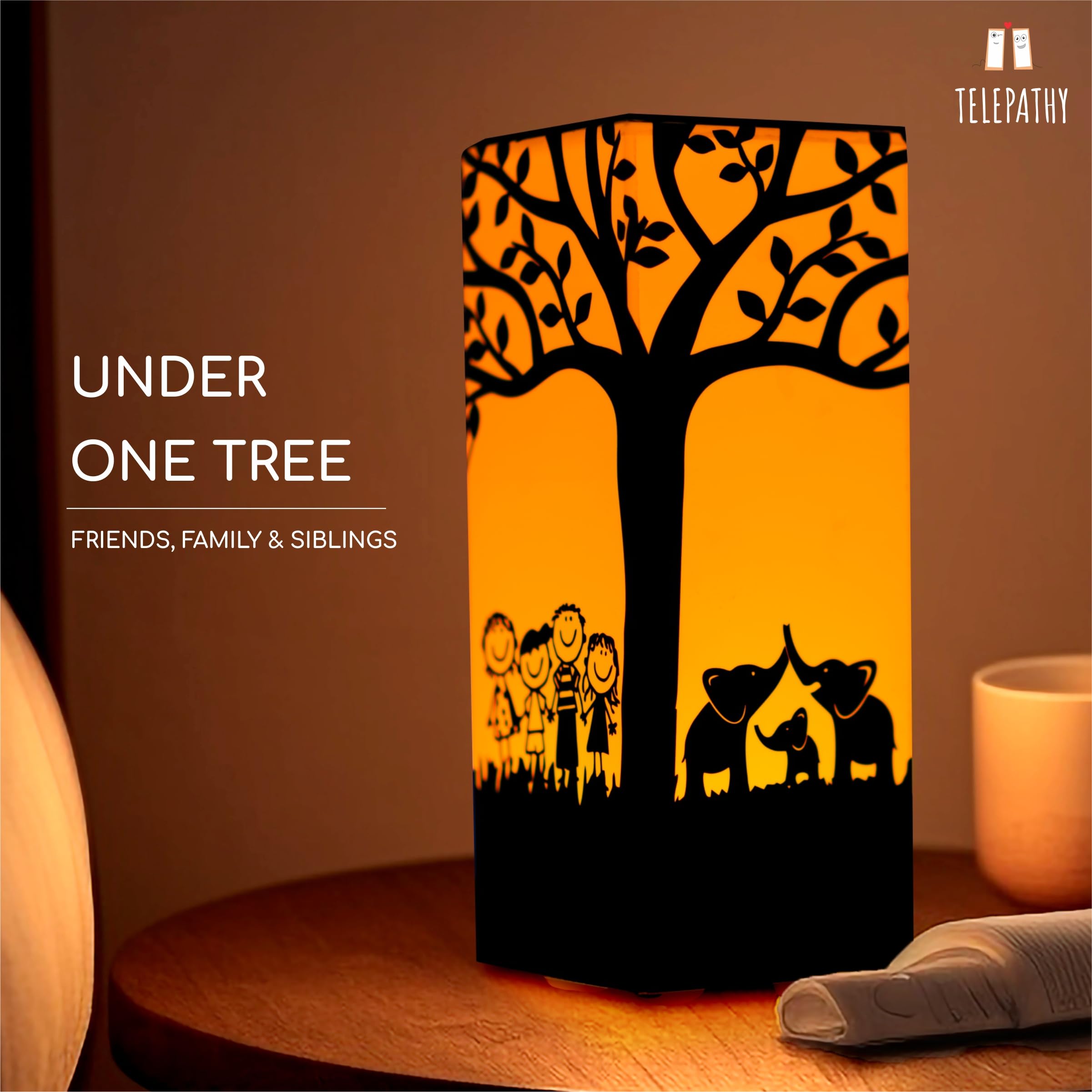 Telepathy Tree - Long Distance Friendship Lamp with Wi-Fi & Touch-Activated Color Changing LED Lights | Perfect Gift for Loved Ones Far Away | Ideal for Bedrooms, Dorms & Long-Distance Relationships (Set of 3)