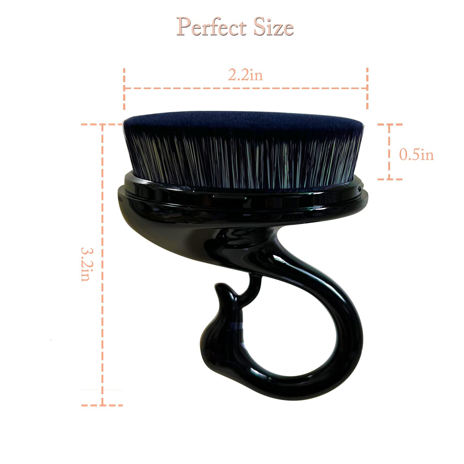 Kabuki Makeup Brush for Cream & Powder - Flawless Foundation Blending (Black) - Perfect for Daily Makeup & Travel
