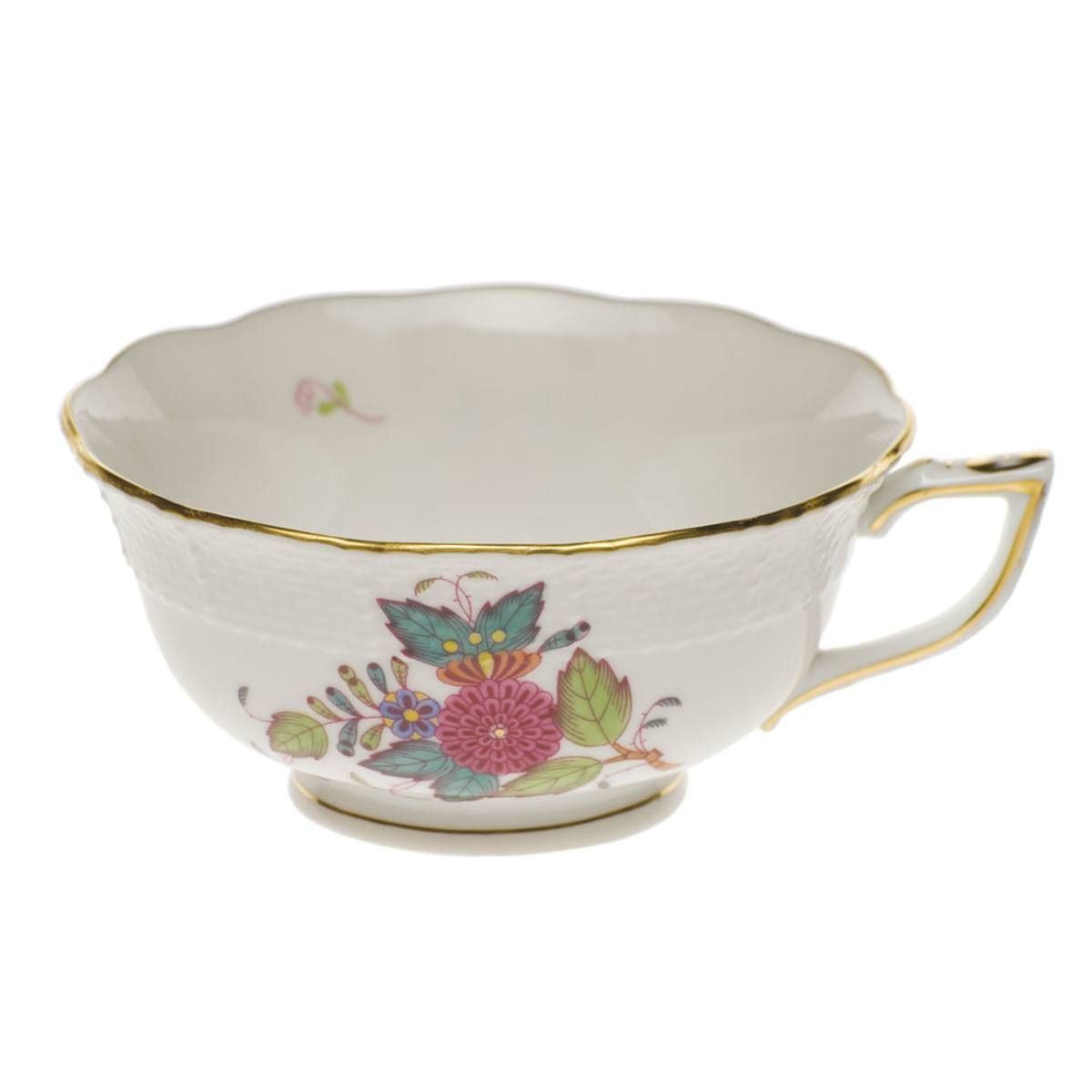 Premium Chinese Bouquet Multi-Color Tea Cup Set - Elegant Floral Porcelain Tea Cups for Afternoon Tea, Gift Giving & Home Decor
