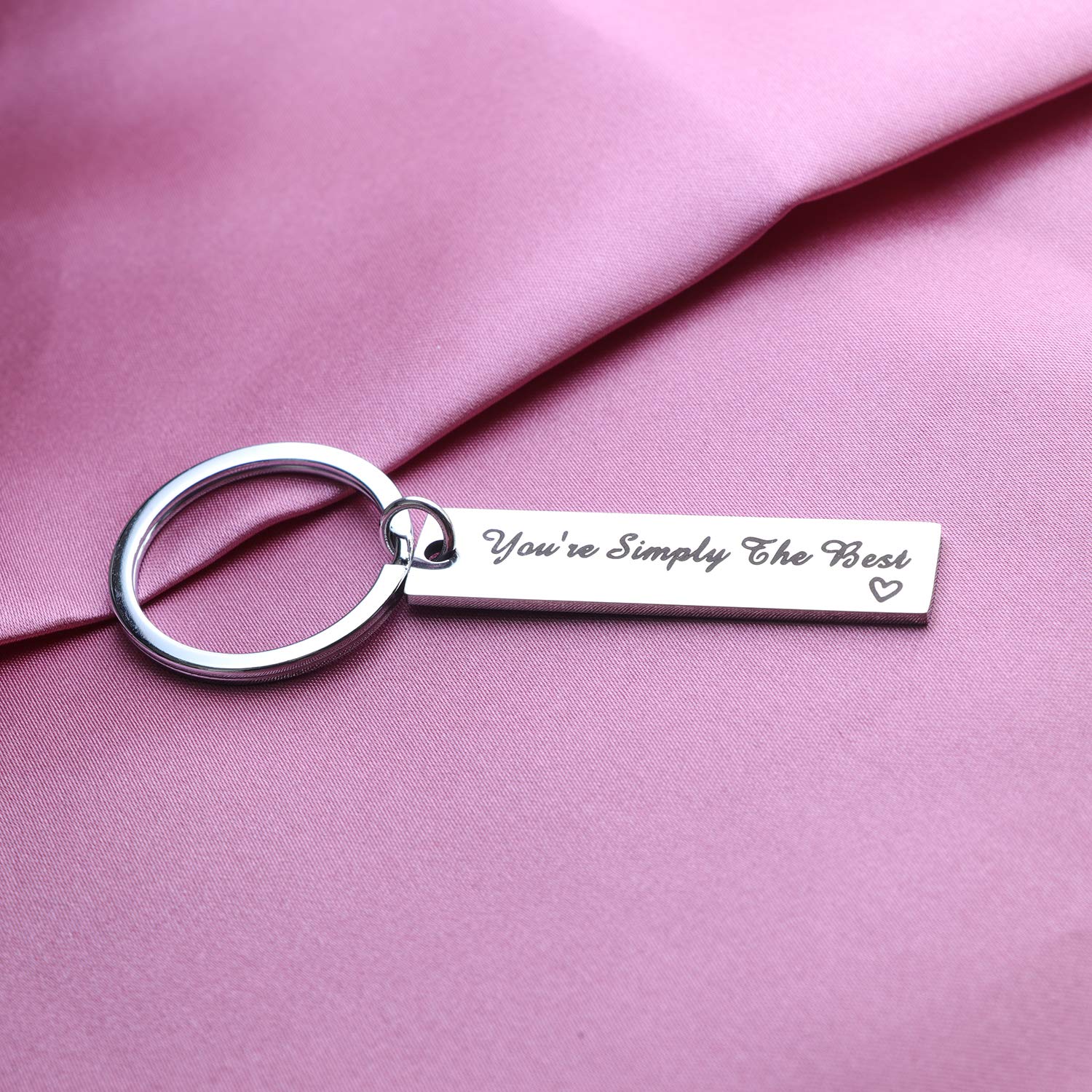 You're Simply The Best Keychain for Women & Men - Couple Keyring, Anniversary & Wedding Gift for Boyfriend, Girlfriend, Husband or Wife - Perfect for Everyday Carry, Romantic Surprises & Special Occasions