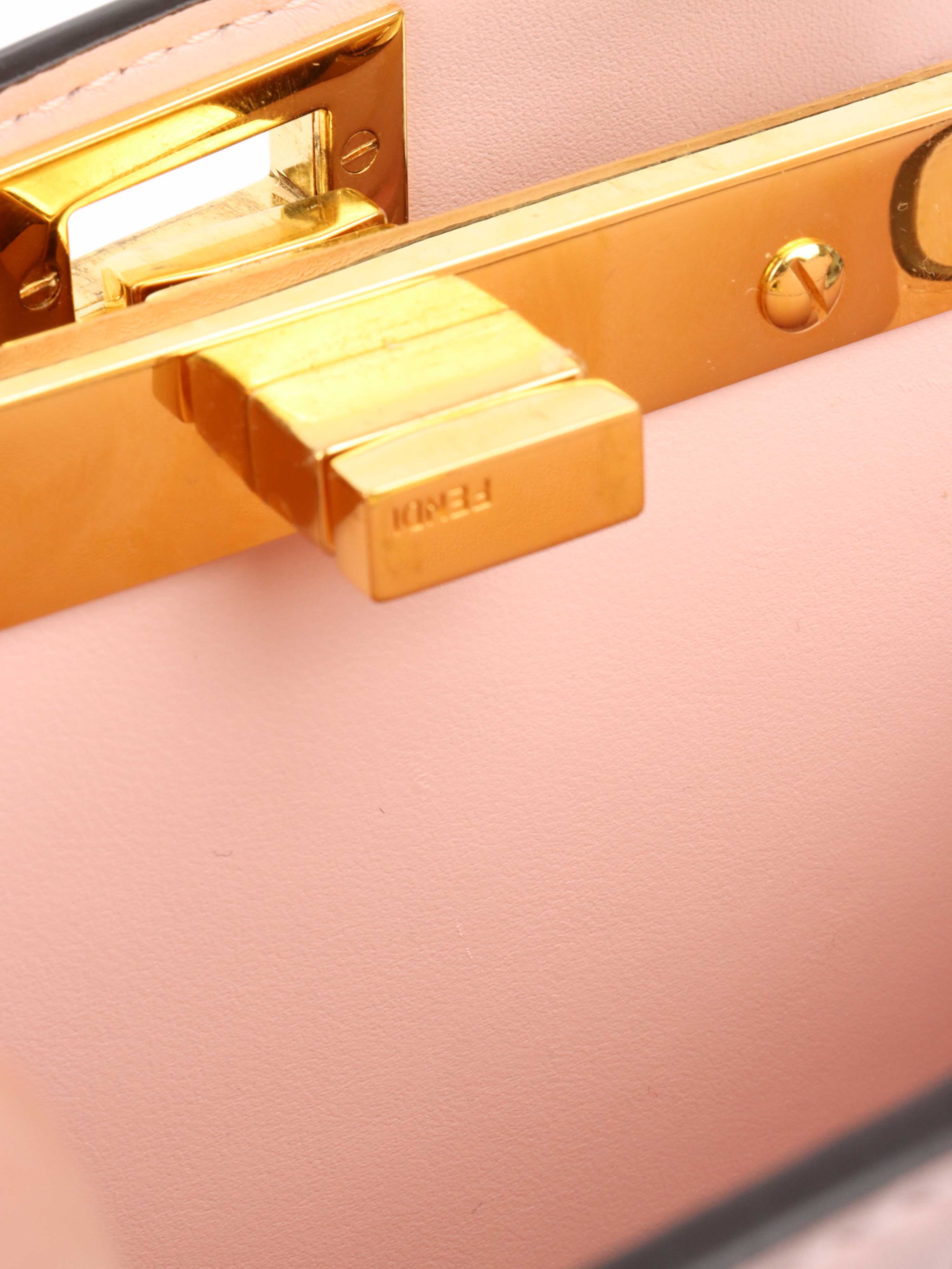 Fendi Peekaboo ISeeU Petite Pale Pink Padded Nappa Leather Handbag for Women | Luxury Designer Shoulder Bag | Perfect for Work, Date Night & Special Occasions