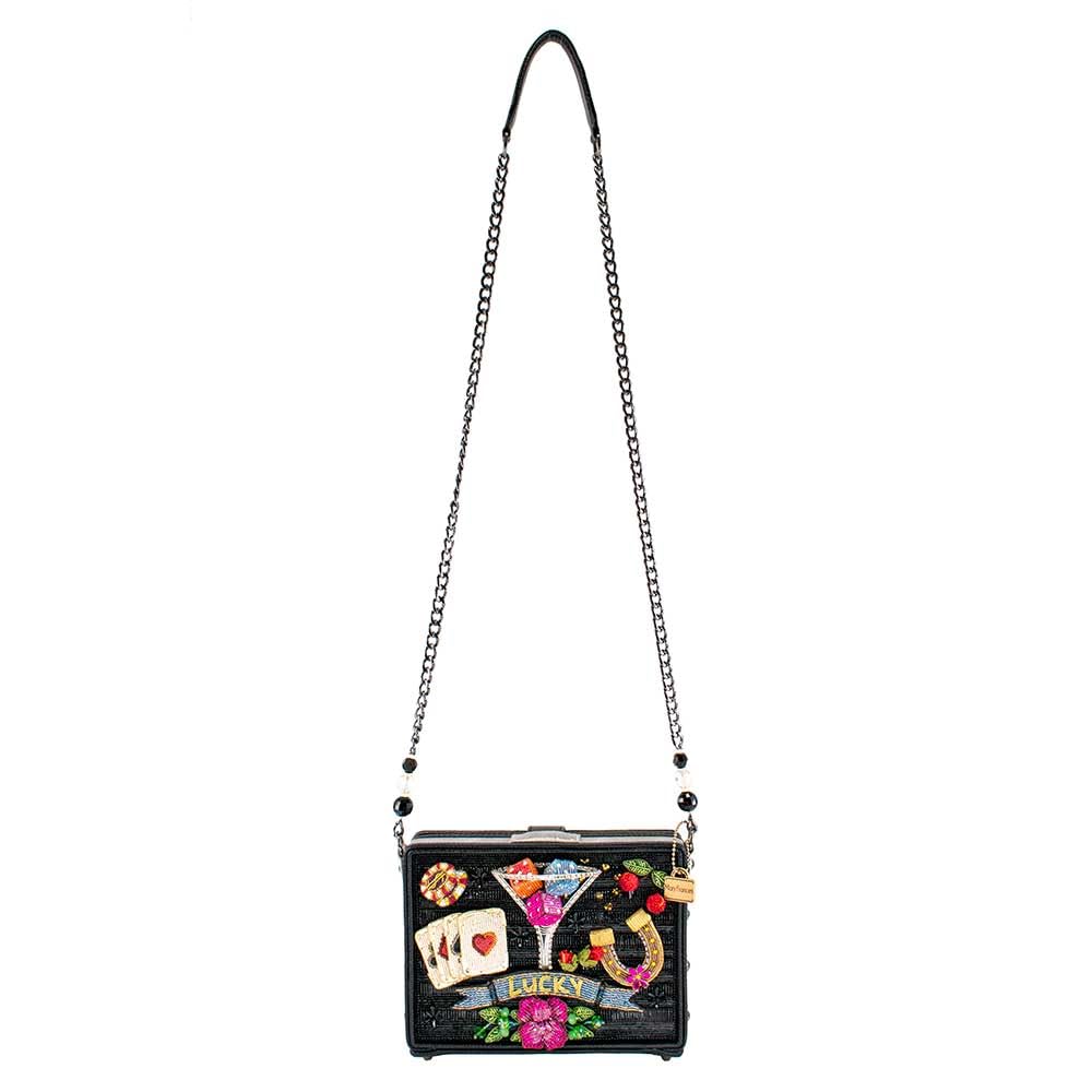 Mary Frances Lady Luck Crossbody Purse - Stylish Black Leather Handbag for Women | Perfect for Parties, Date Nights & Everyday Use