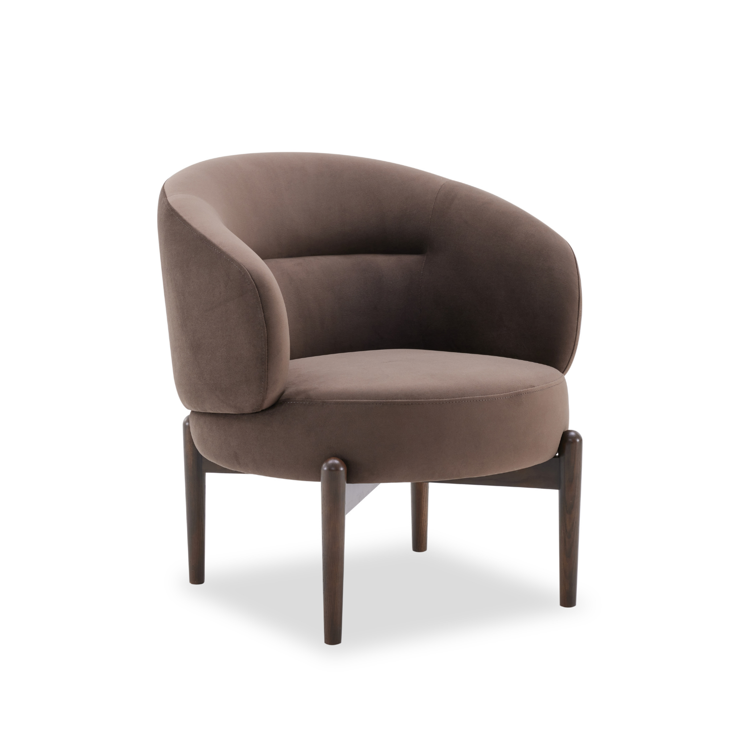 Bloor Accent Chair - Velvet Espresso Upholstered Modern Lounge Chair for Living Room, Bedroom & Office - Perfect for Relaxing, Reading & Decorating