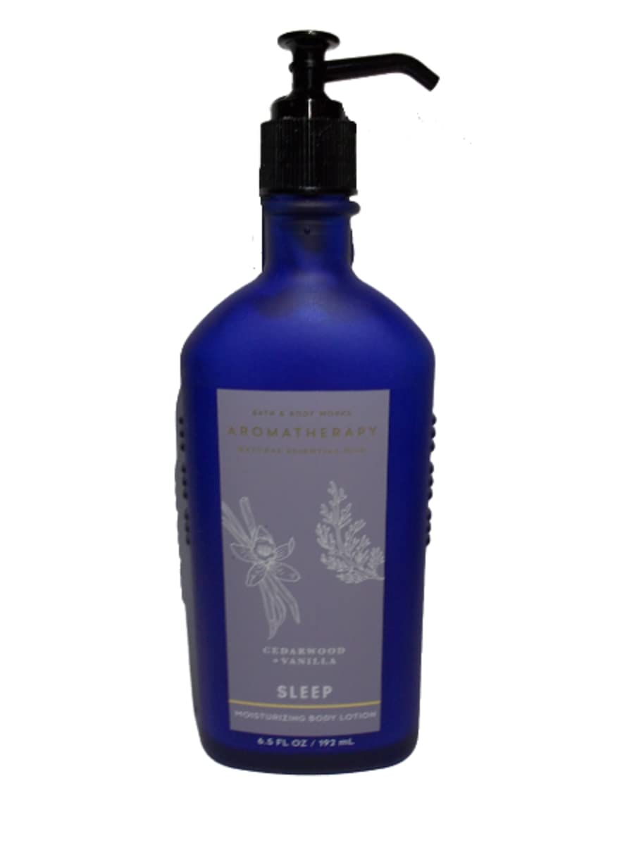 Bath and Body Works Aromatherapy Cedarwood Vanilla Sleep Moisturizing Body Lotion 6.5 oz - Relaxing Nighttime Moisturizer for Deep Sleep & Stress Relief | Perfect for Bedtime Routine & Self-Care