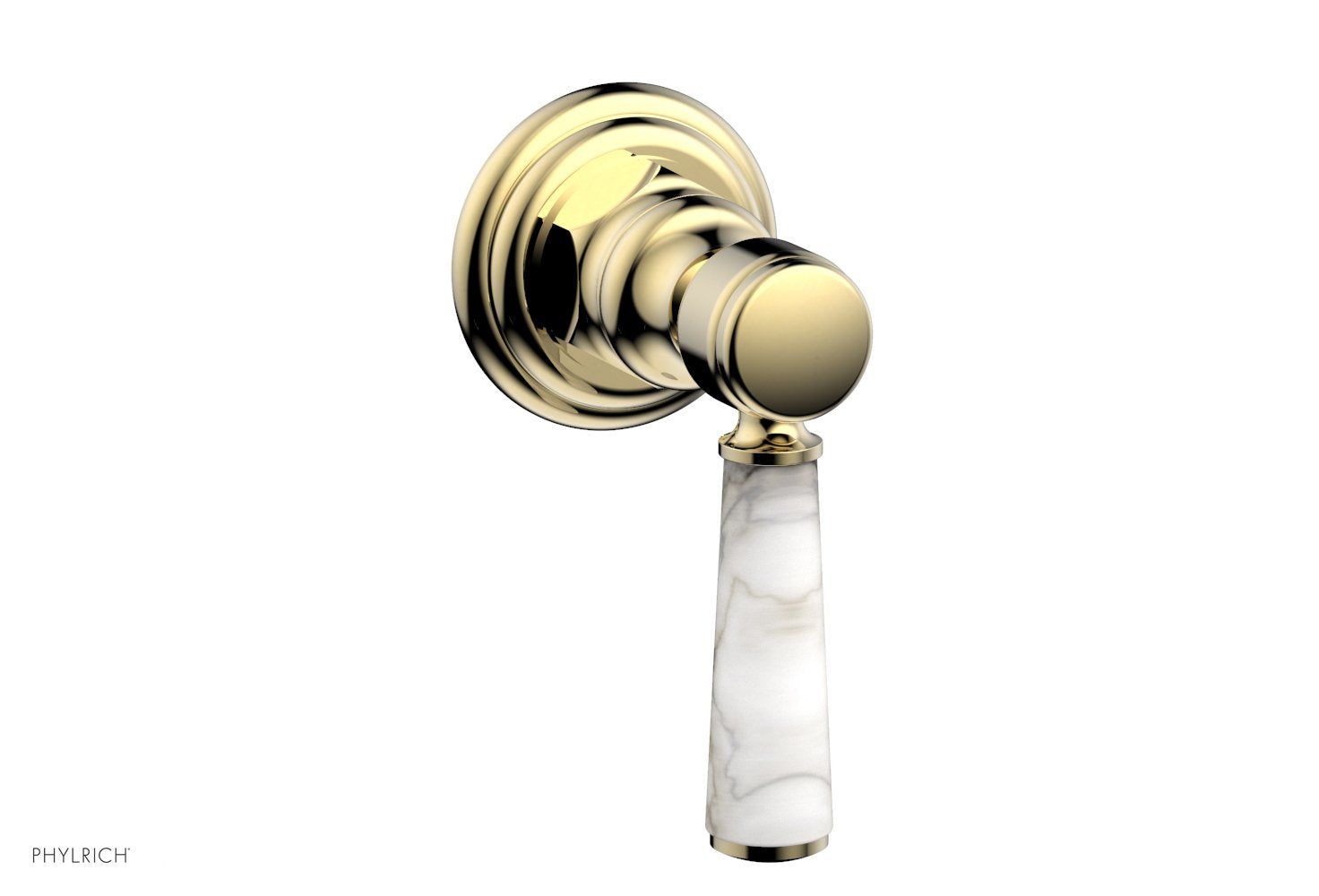 HEX TRADITIONAL HENRI White Marble Lever Handle Volume Control Diverter Valve - Perfect for Bathroom & Kitchen Faucet Installation (Model 500 37)