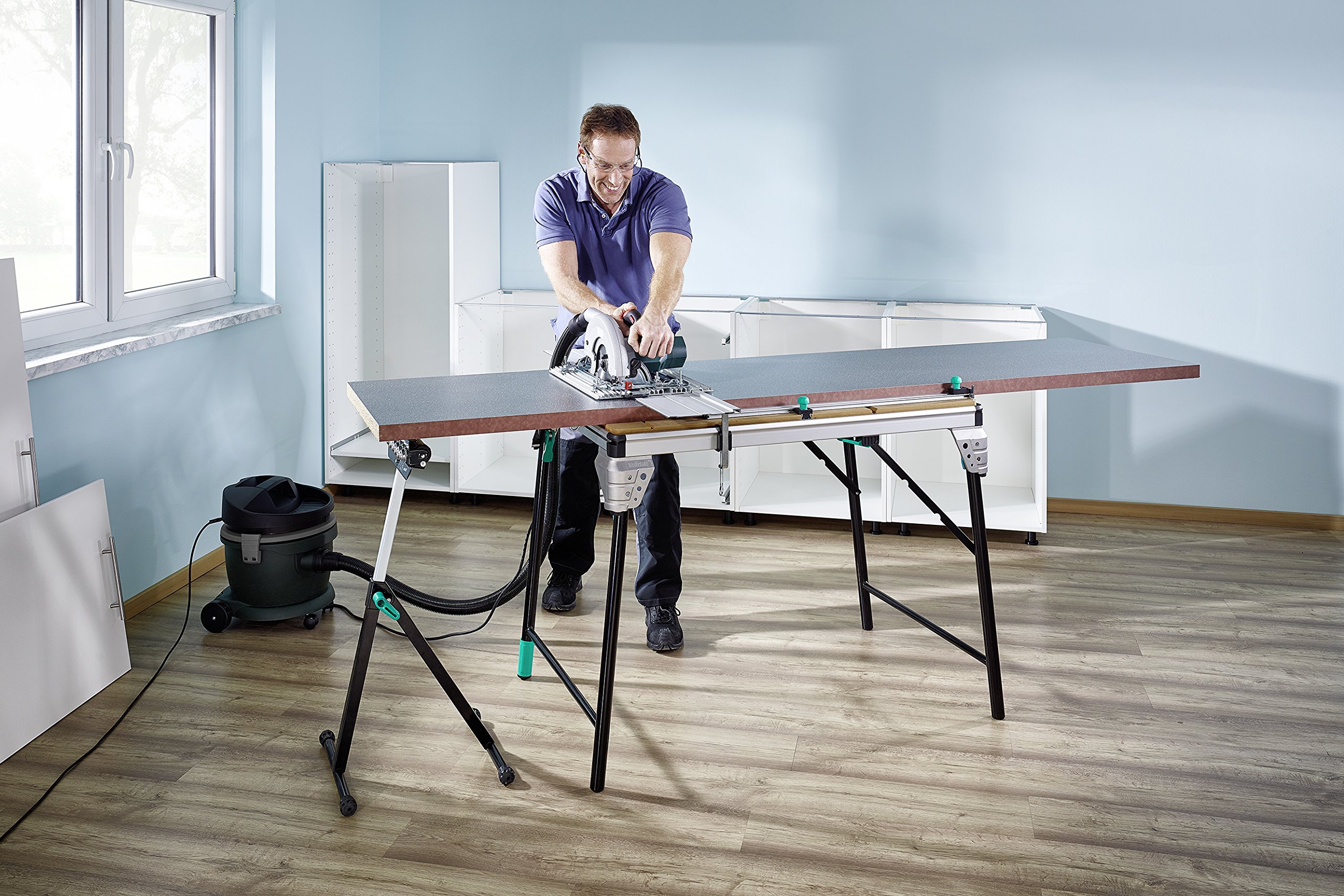 MASTER Cut 2500 Professional Saw Table & Workstation - Heavy Duty Woodworking Bench for DIY Projects & Home Workshops
