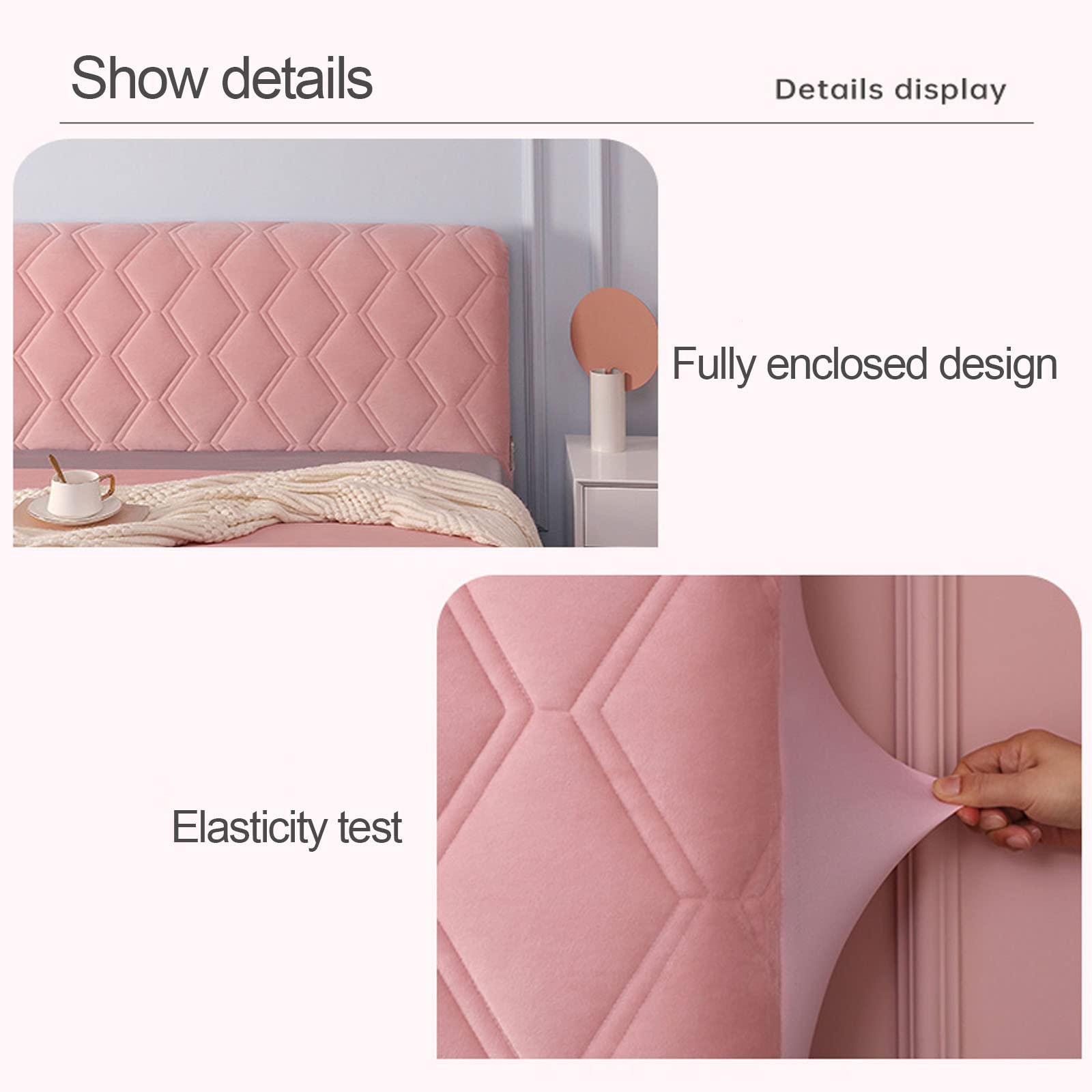 Quilted Cotton Headboard Cover - Dustproof Slipcover Protector for Twin, Full, Queen & King Beds (White, 1.5m) - Perfect for Bedroom Decor & Dust Protection