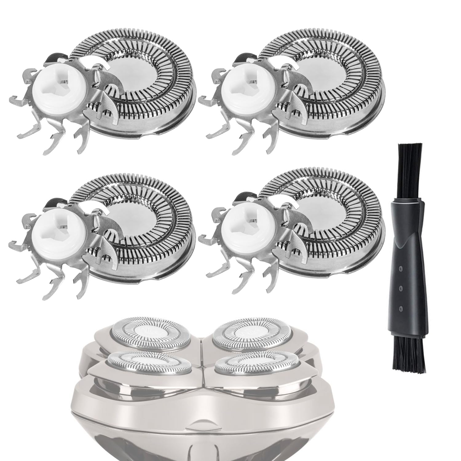 Premium Replacement Blades for Skull Shaver Pitbull Gold - 4 Pack Men's Electric Shaver Replacement Heads - Compatible with Pitbull Gold Series - Perfect for Close Shaving & Travel Use