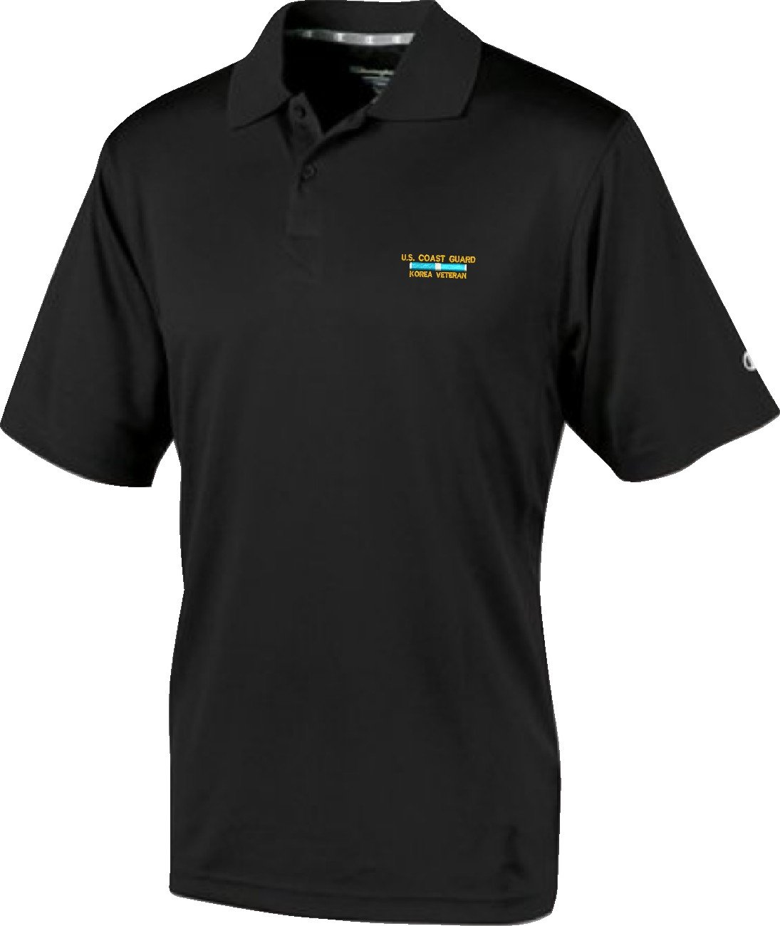 U.S. Coast Guard Korea Veteran Moisture Wicking Polo Shirt - Breathable Quick-Dry Performance Top for Military Appreciation & Outdoor Activities