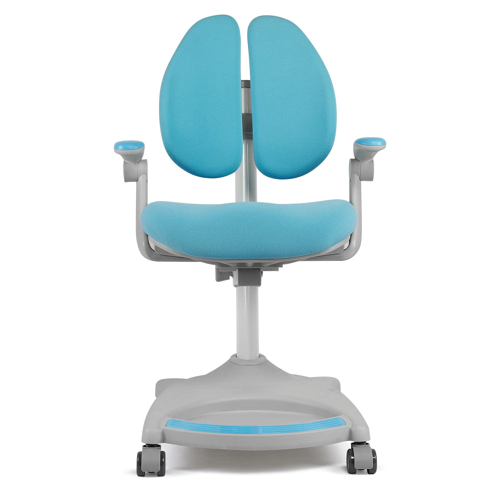 **Adjustable Height Kids Study Chair - Ergonomic Swivel Desk Chair for Posture Correction, Home & School Learning, Computer Use - Blue Child Armchair for Comfortable Sitting**