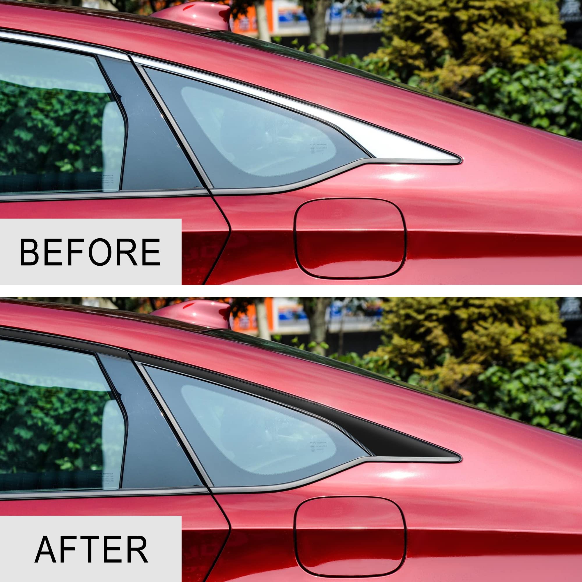 Honda Accord Sedan 2018-2022 Car Window Edge Vinyl Stickers - Matte Black Auto Window Cover Strip Trim Accessories | Weatherproof Protection & Custom Style Upgrade for Your Vehicle