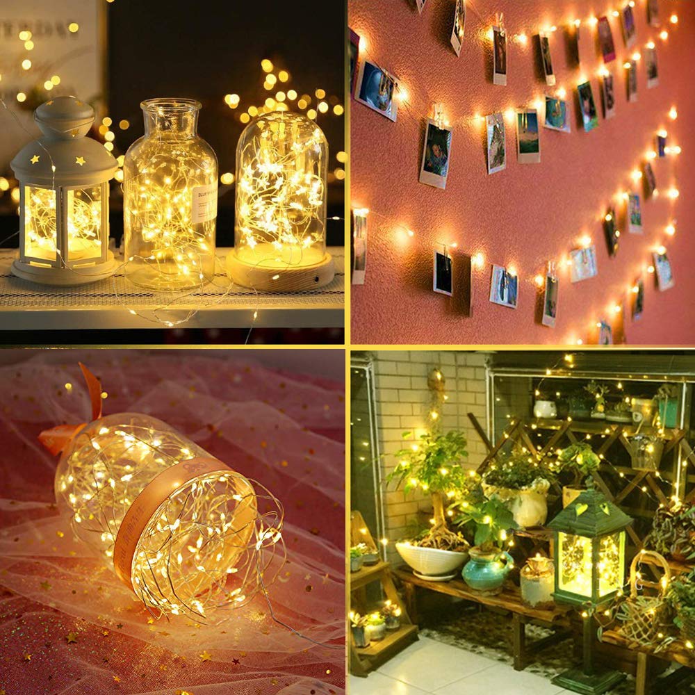 100LED 33ft Waterproof Fairy String Lights with UL Power Adapter - Warm White Plug-in Decorative Lights for Bedroom, Home, Garden, Wedding & Party Decor | Indoor & Outdoor Use