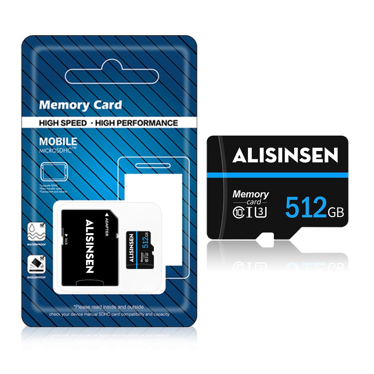 512GB Micro SD Card Class 10 High Speed TF Memory Card with SD Adapter - Compatible with Nintendo Switch, Android Smartphones, Digital Cameras, Tablets & Drones - Perfect for Gaming, 4K Video Recording & Mobile Storage Expansion