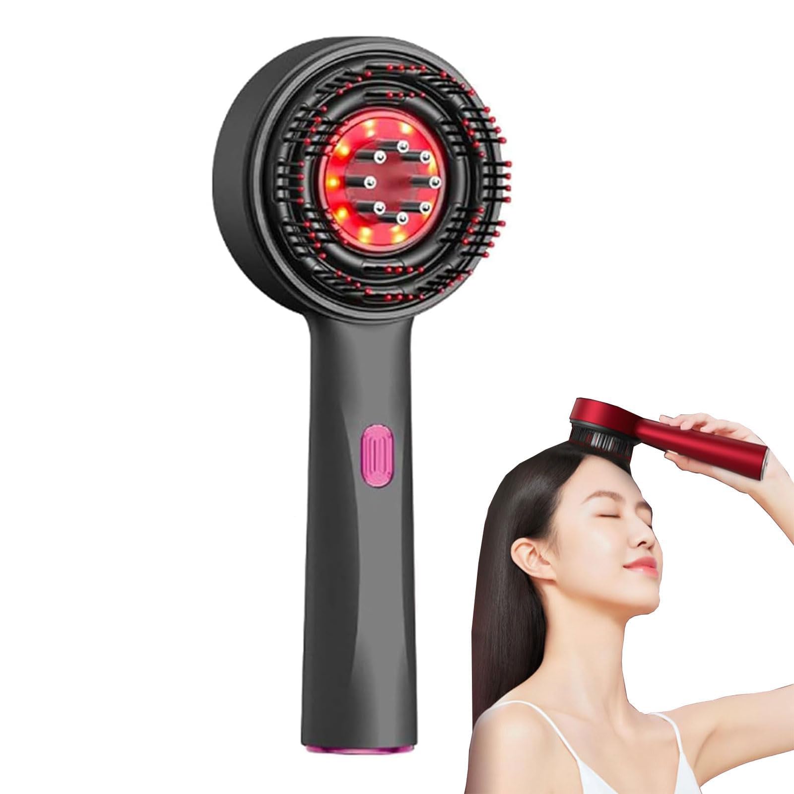 Electric Scalp Massager for Hair Growth & Relaxation - Light Grey Hair Scalp Massager for Stress Relief & Head Tension - Perfect for Home Spa, Salon Treatments & Self-Care Routines