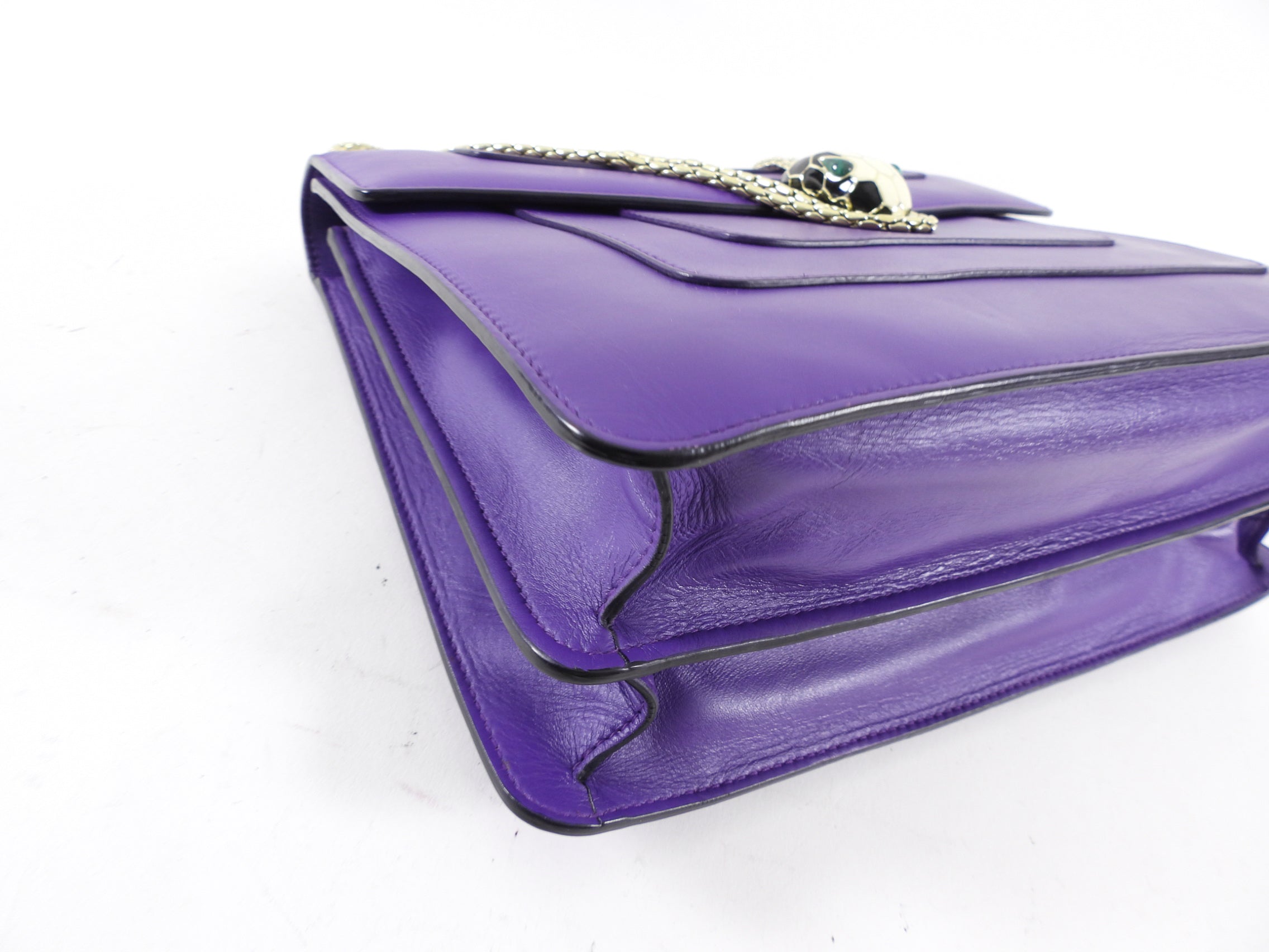 Bvlgari Serpenti Forever Flap Purple Large Crossbody Bag - Luxury Designer Handbag for Women, Perfect for Evening Parties & Special Occasions