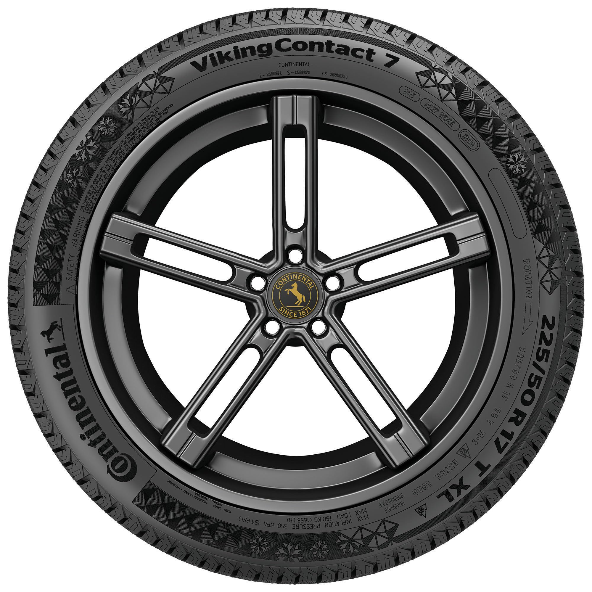 Continental VikingContact 7 Winter Tire 245/40R19 98T XL - Premium Snow & Ice Traction for Passenger Cars, SUVs & Light Trucks | Ideal for Winter Driving, Snowy Roads & Cold Weather Conditions