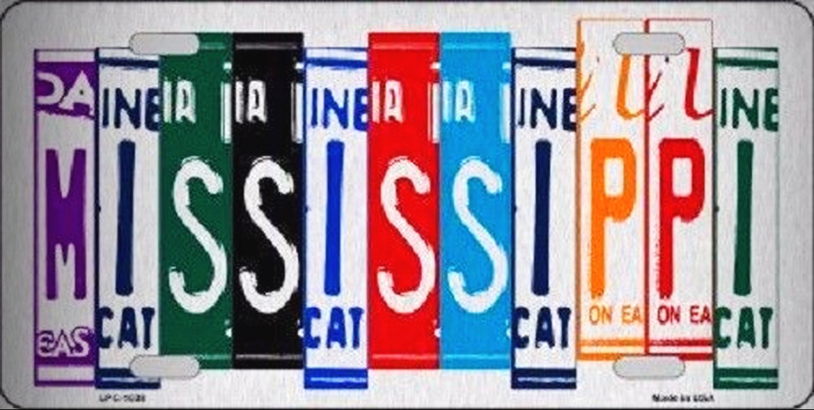 Mississippi License Plate Art - Brushed Aluminum Metal Novelty License Plate for Home, Man Cave, Garage, or Office Decor - Perfect for Gifts, Collectors, and State Pride Display