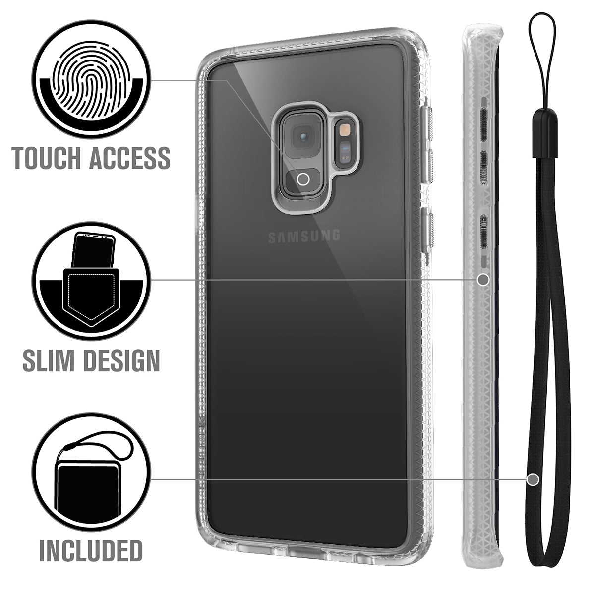 Samsung Galaxy S9 Shockproof Case - Heavy Duty Impact Protection Cover for Samsung Galaxy S9 - Perfect for Outdoor, Travel & Daily Use
