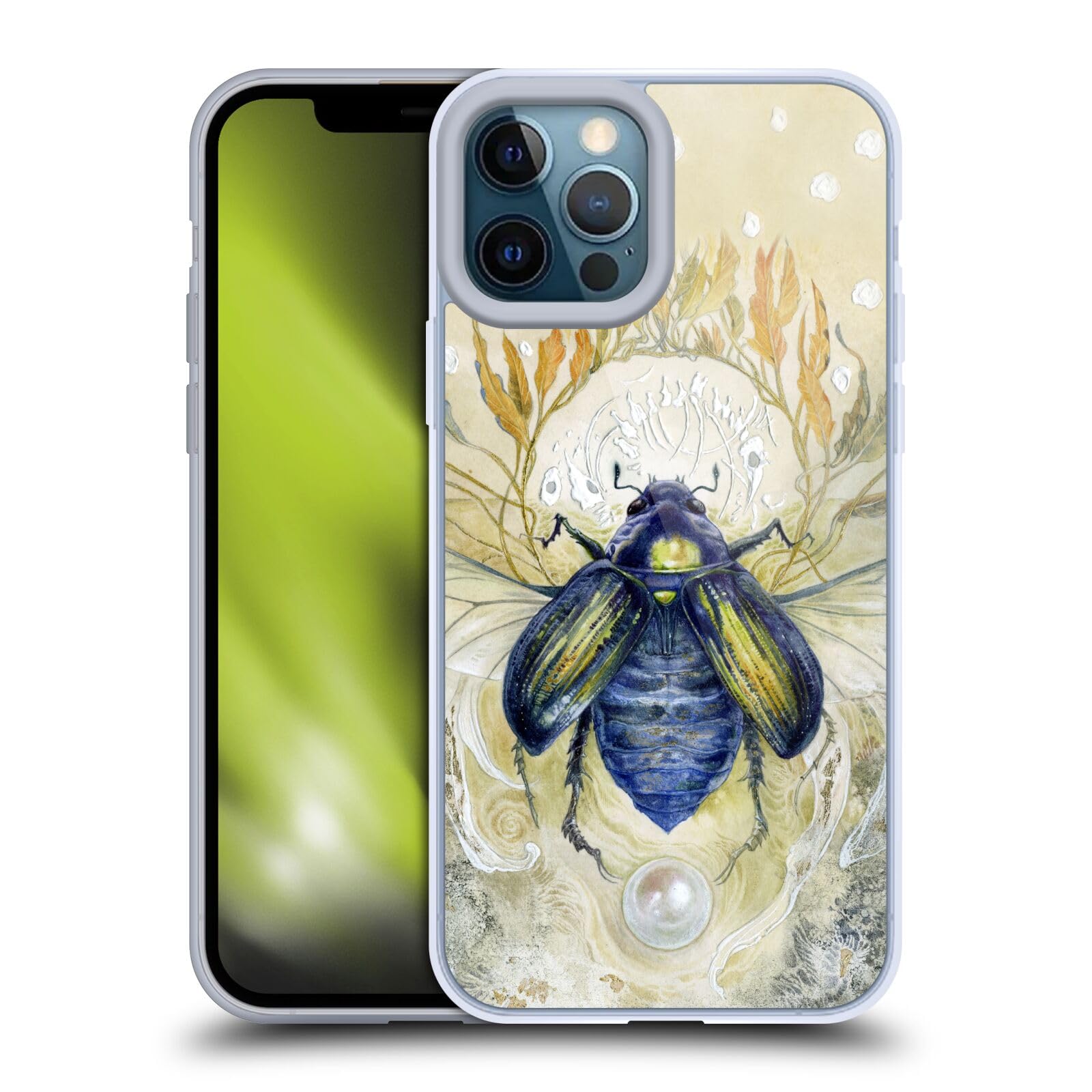 Stephanie Law Scarab Immortal Ephemera iPhone 12 Pro Max Case - Officially Licensed Soft Gel Phone Cover by Head Case Designs | Perfect for Art Lovers & Fantasy Enthusiasts