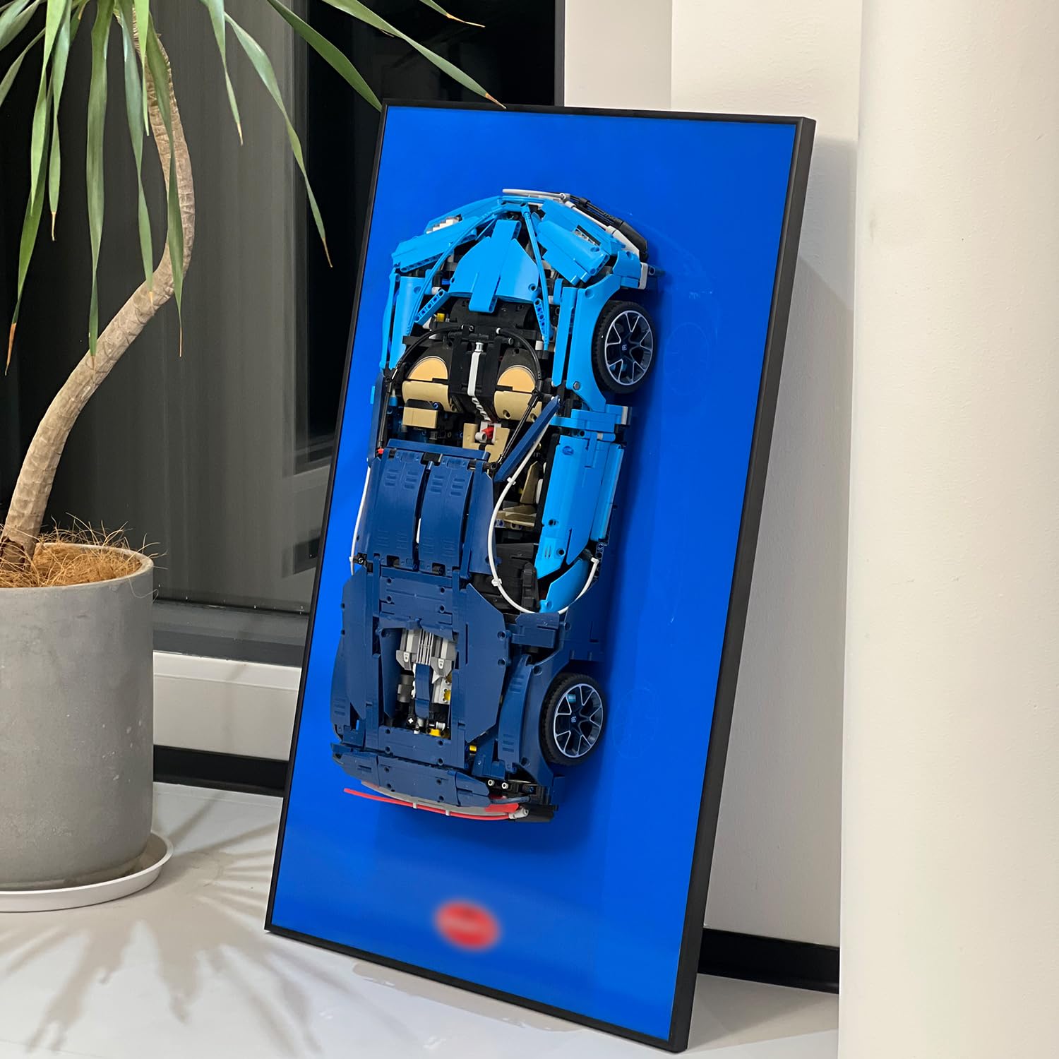 iLuane Lego Technic Bugatti Chiron 42083 Display Wallboard - Race Car Building Kit Holder for Adults, Wall Mount Shelf for Home & Office Décor - Perfect for Showcasing Collectible Model Cars (No Car Included)