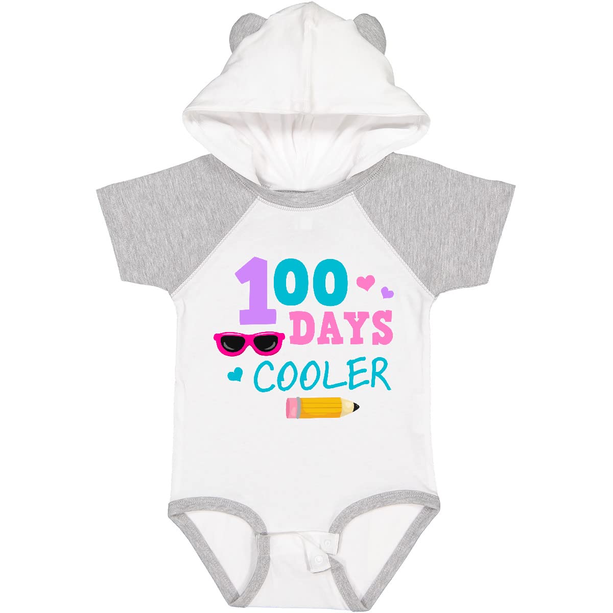 Inktastic 100 Days Cooler in Pink Baby Bodysuit - Soft Cotton Onesie for Newborns & Infants - Perfect for 100 Days Celebration, Photo Shoots & Gifts