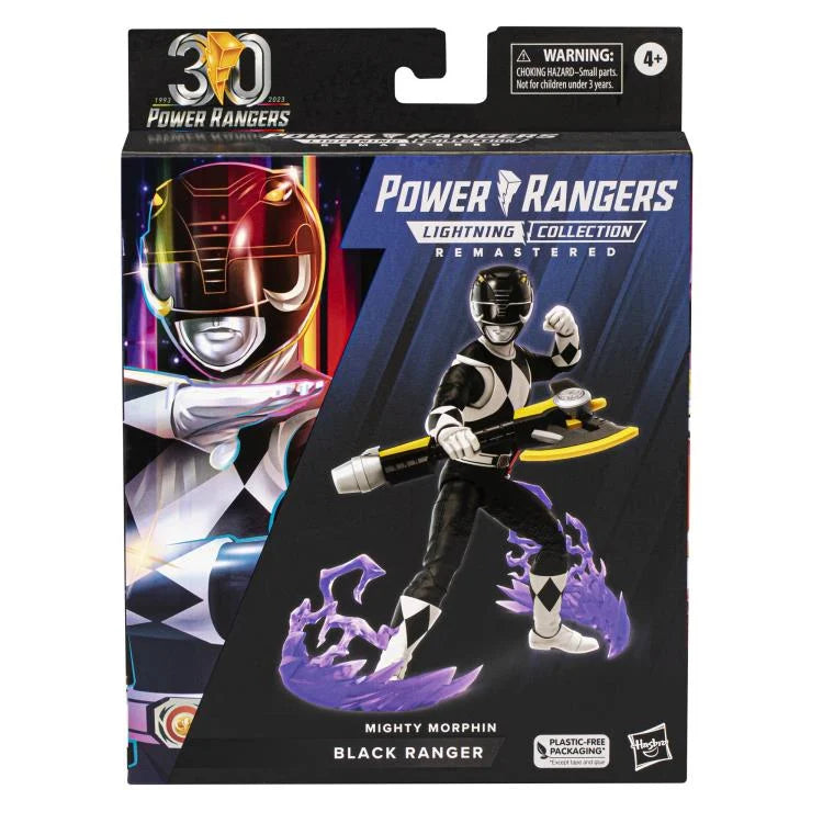 Mighty Morphin Power Rangers Lightning Collection Remastered Black Ranger Action Figure - Collectible Toy for Fans, Display & Play | Perfect for Home Decor, Gifts & Role-Playing Scenes