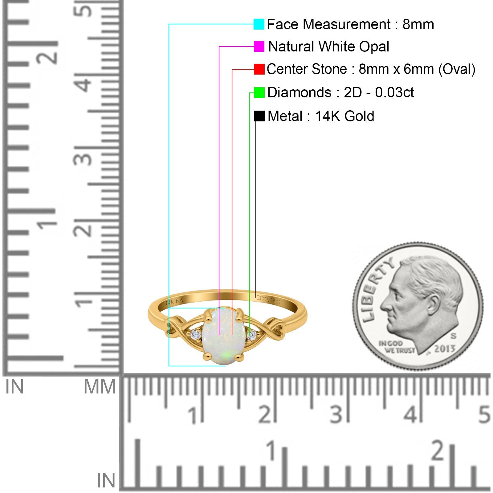 14K Gold 1.24ct Oval Filigree Infinity 8mmx6mm G SI Diamond Engagement Wedding Ring for Women - Elegant Bridal Jewelry, Anniversary Gift, Promise Ring for Her
