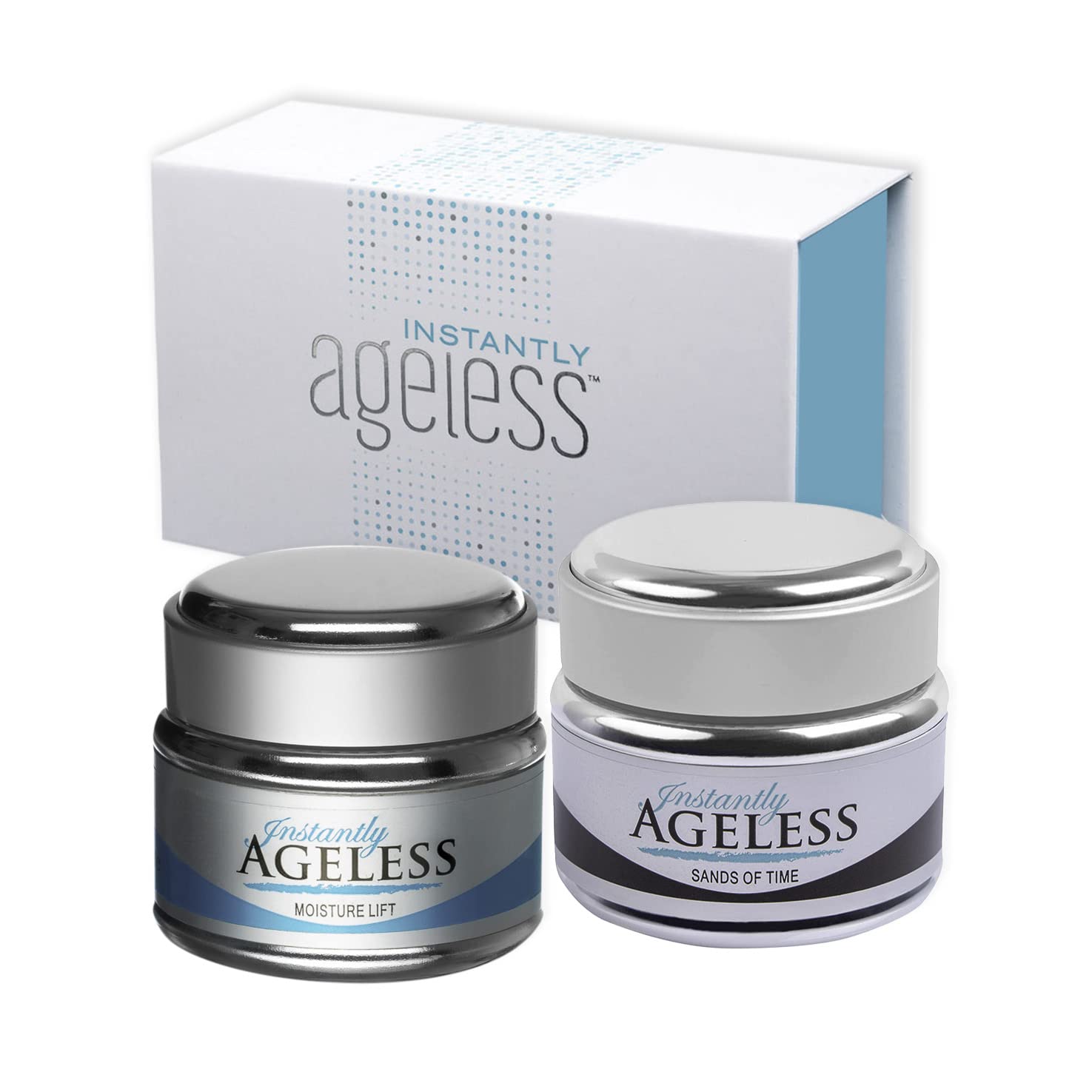 Instantly Ageless Facelift Trio Bundle - Instant Eye Bag & Puffiness Remover - 25 Vials with Moisture Lift & Sands of Time - Fast Wrinkle Reducer for Face - Instant Lift Treatment for Dark Circles & Fine Lines | Perfect for Travel, Events & Daily Anti-Aging Routine