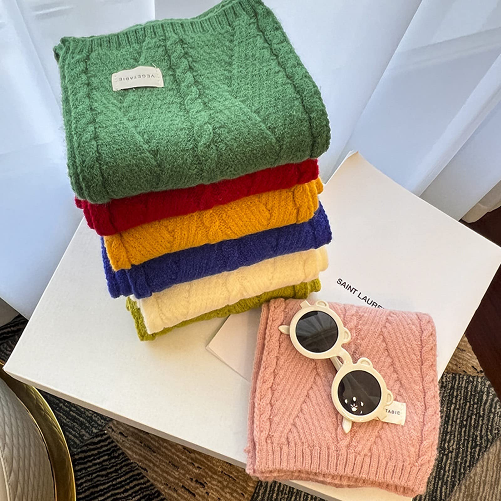 Warm Knit Winter Scarf for Kids & Toddlers - Soft Neck Warmer for Boys and Girls - Perfect for Outdoor Play, School, and Cold Weather Activities