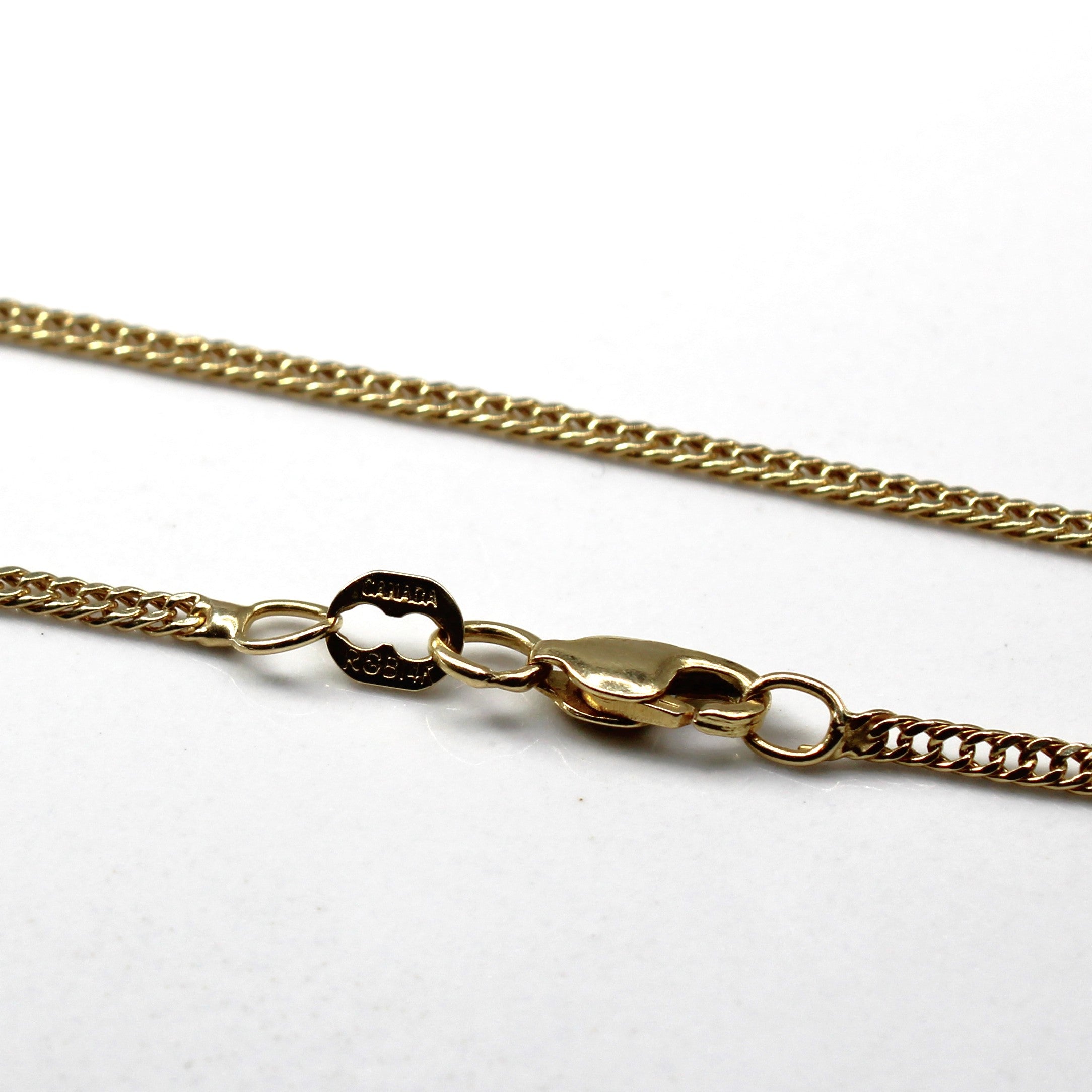 18K Yellow Gold Curb Link Chain Necklace 23 Inches - Classic Cuban Link Jewelry for Men & Women | Perfect for Everyday Wear, Gifts & Special Occasions