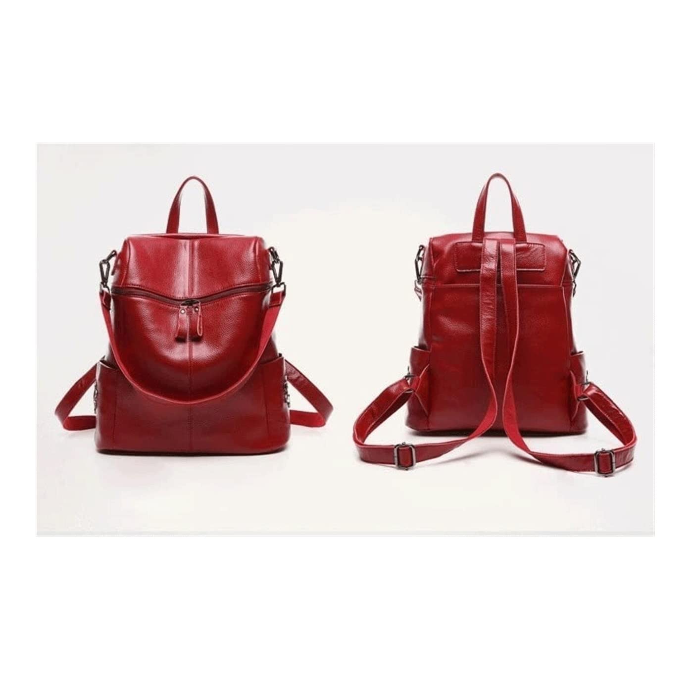 Stylish Women's Casual Daypacks & Genuine Leather Handbags - Fashion Backpacks, Purses & Wallets for Everyday Use (Red) - Perfect for Work, Travel & Shopping