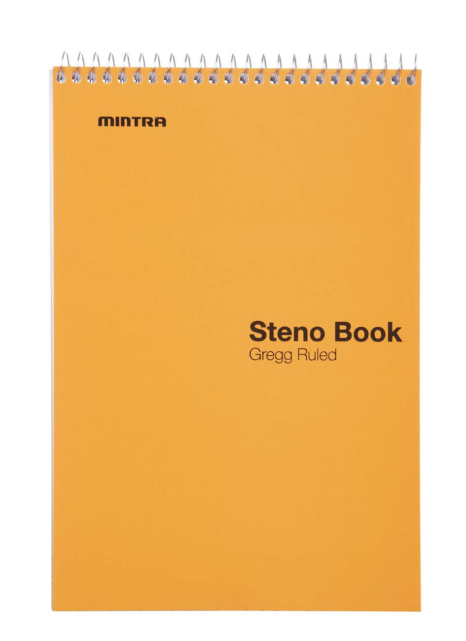 Mintra Steno Notebooks 4pk - Pastel Colors, Gregg Ruled for Office & School Note Taking