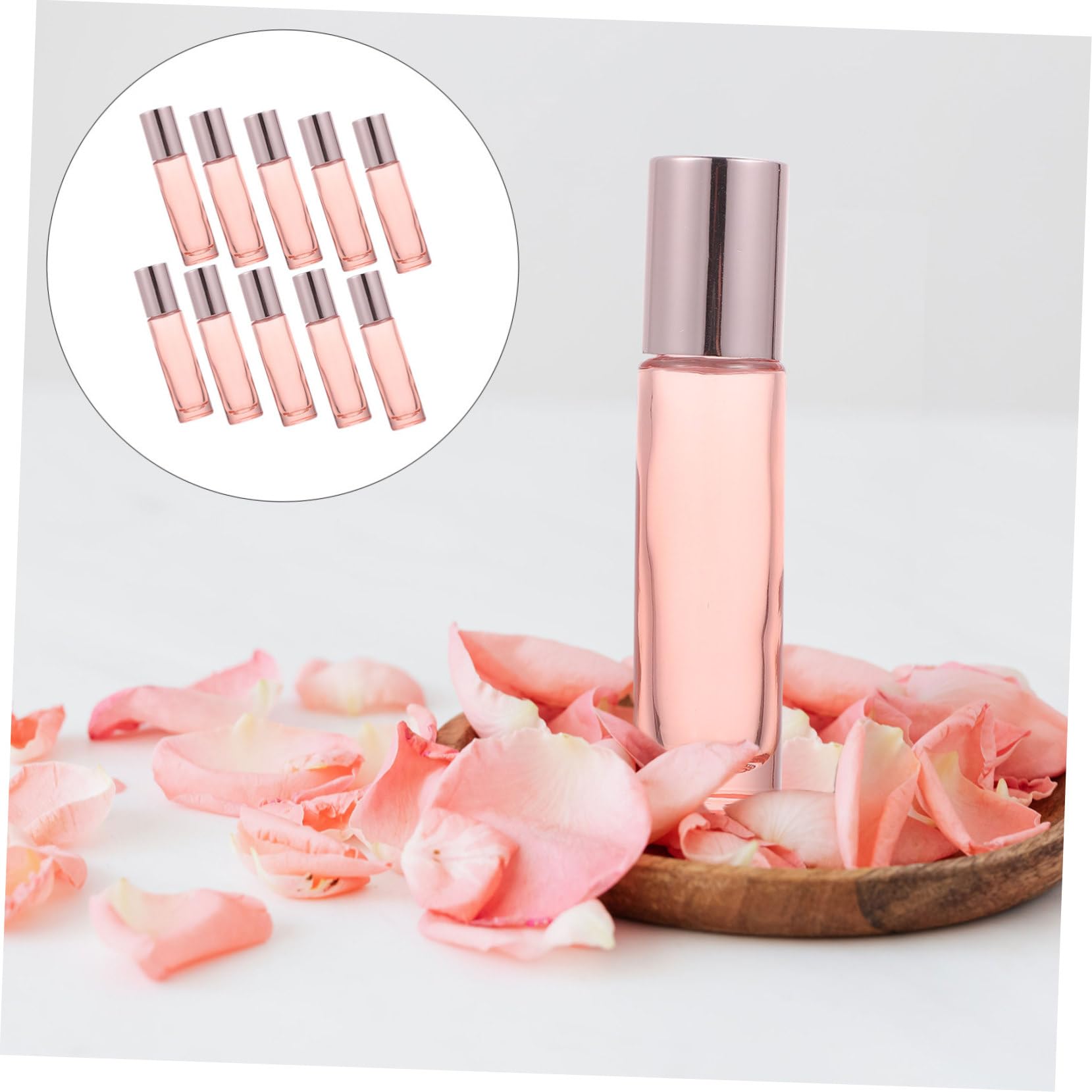 60pcs 10ml Essential Oil Bottles - Glass Roller Bottles with Waterproof Lids for Aromatherapy, DIY Skincare & Travel | MAGICLULU Cosmetic Containers & Diffuser Bottles