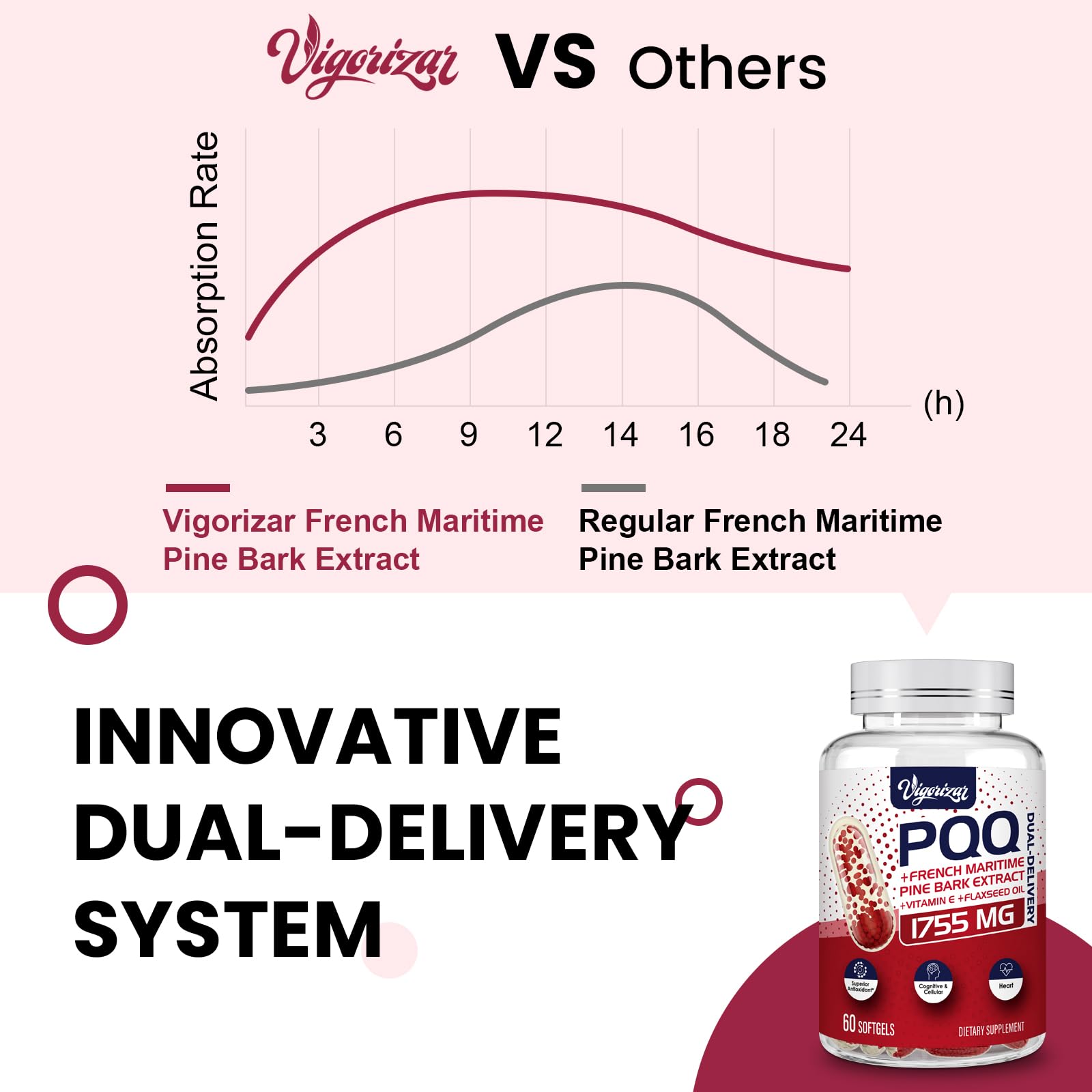 Premium French Maritime Pine Bark Extract 200mg with Liposomal Saffron - Antioxidant Supplement for Brain Health & Stress Relief - Supports Memory, Focus & Mood - Perfect for Daily Wellness & Cognitive Support