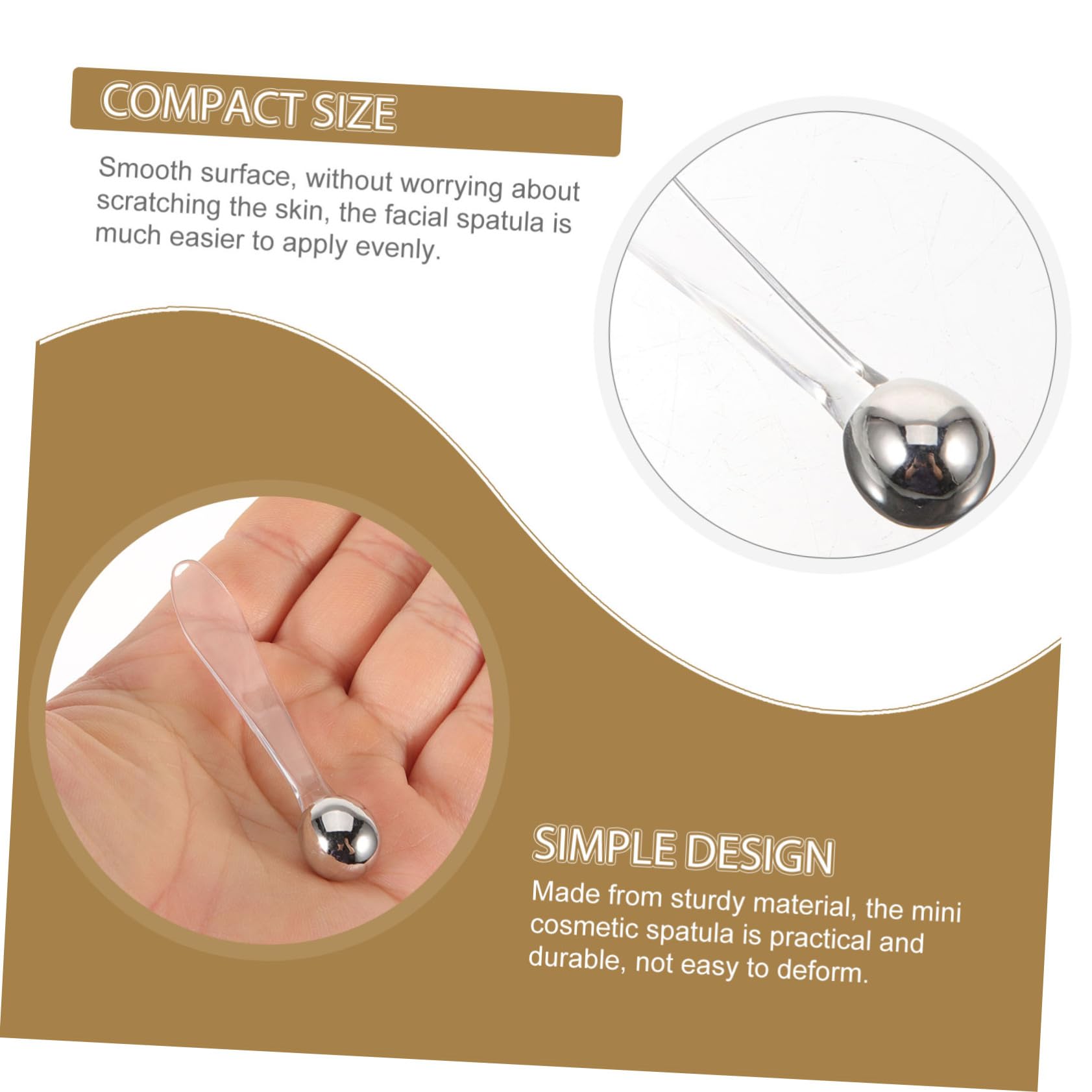 FOMIYES Metal Cosmetic Spatula - Mini Makeup & Skincare Applicator for Face Cream, Essence, and Beauty Products - Perfect for Precise Application and Hygiene in Your Daily Skincare Routine