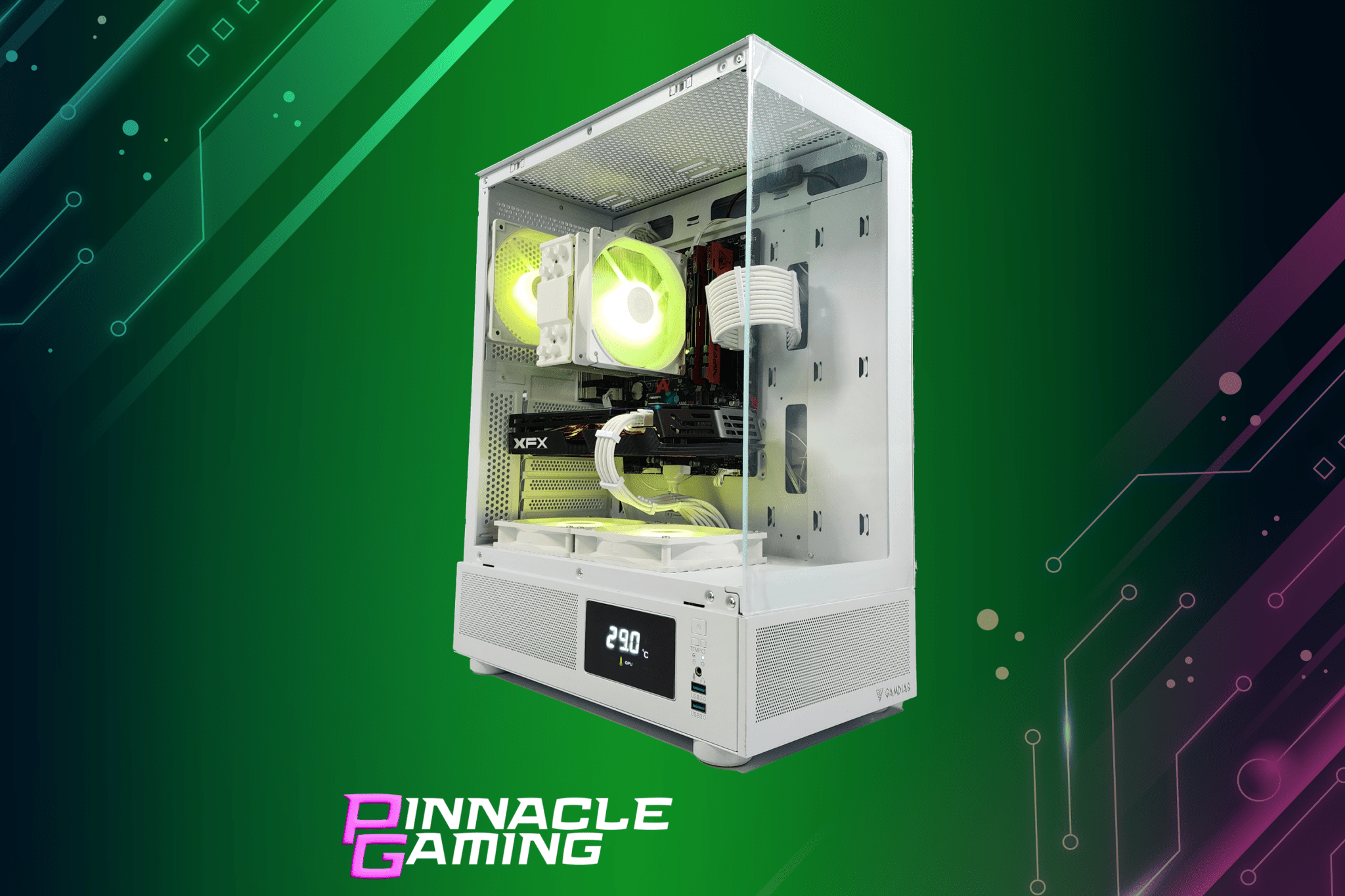 Custom Gaming PC - AMD Ryzen 5 5600X, RTX 3050 8GB, 2TB NVMe SSD, 32GB DDR4 RAM, White RGB Case - Perfect for Esports, Streaming & 1080p Gaming