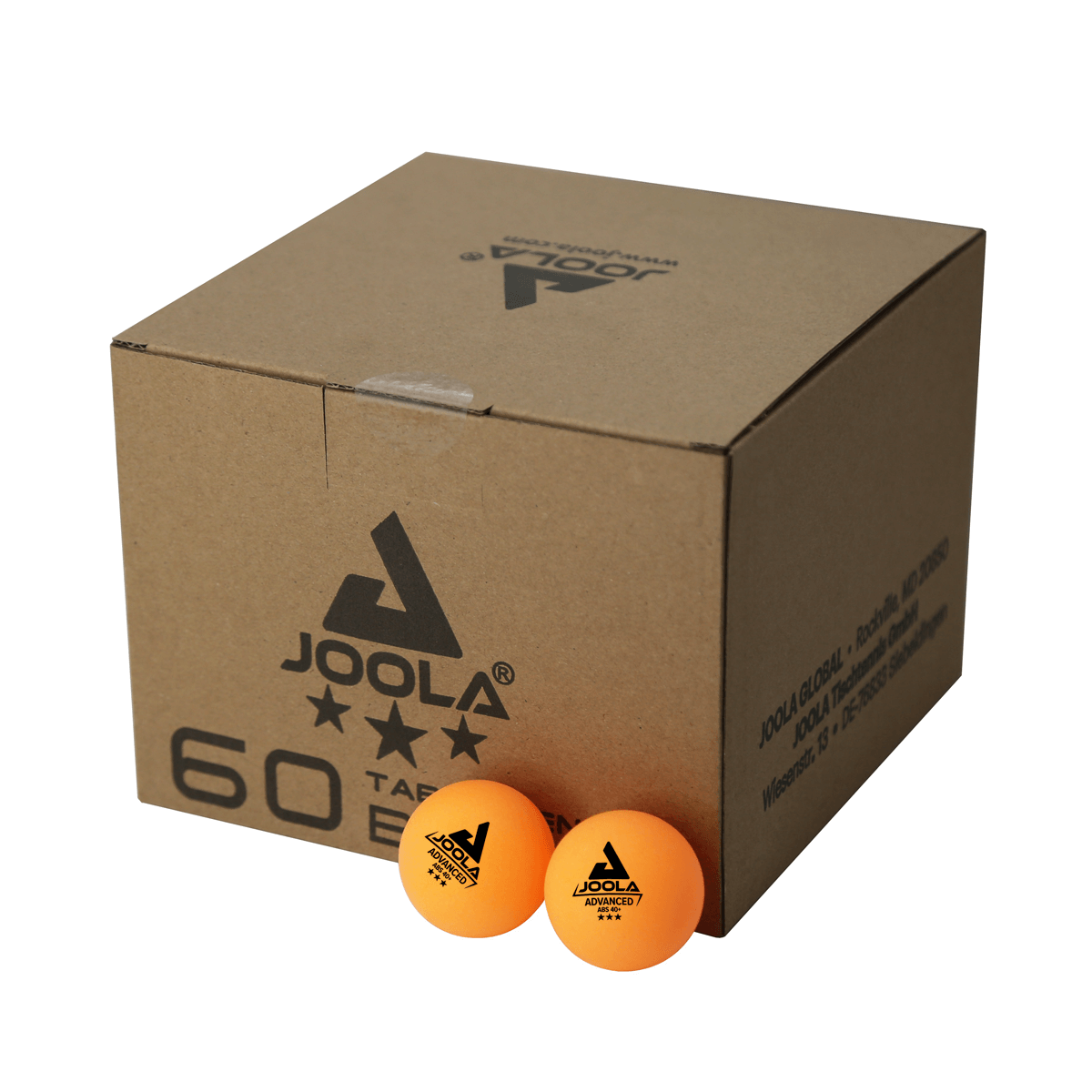 JOOLA Advanced Training ABS 3 Star Table Tennis Balls - Professional Ping Pong Balls for Practice & Competition - Perfect for Indoor & Outdoor Play, Clubs & Home Use