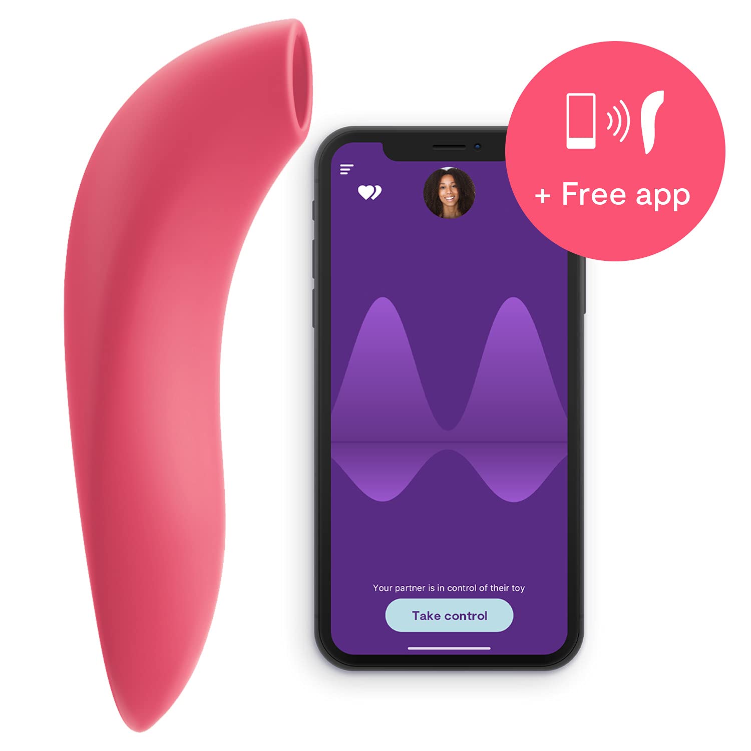 We-Vibe Melt Clitoral Stimulator - App Controlled Clit Sucker Vibrator for Women & Couples | 12 Intensity Levels, Long Distance Play | Pink Adult Sex Toy for Solo & Partner Use - Perfect for Bedroom Fun & Remote Intimacy