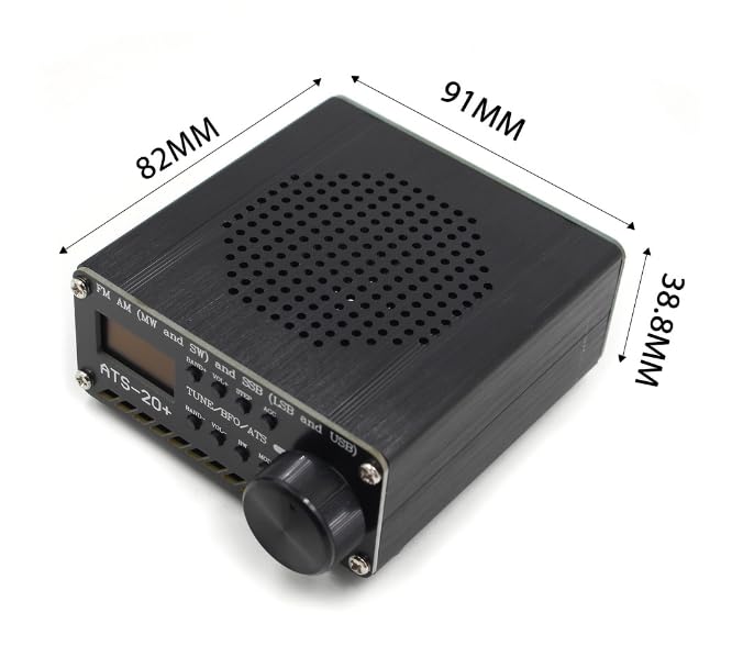 ATS-20 Si4732 Full Band Radio Receiver - Portable AM/FM/LW/SW/SSB World Band Receiver with Speaker & Antenna - Aluminum Alloy Case Shortwave Radio for Outdoor Camping, Emergency, Travel & Home Use