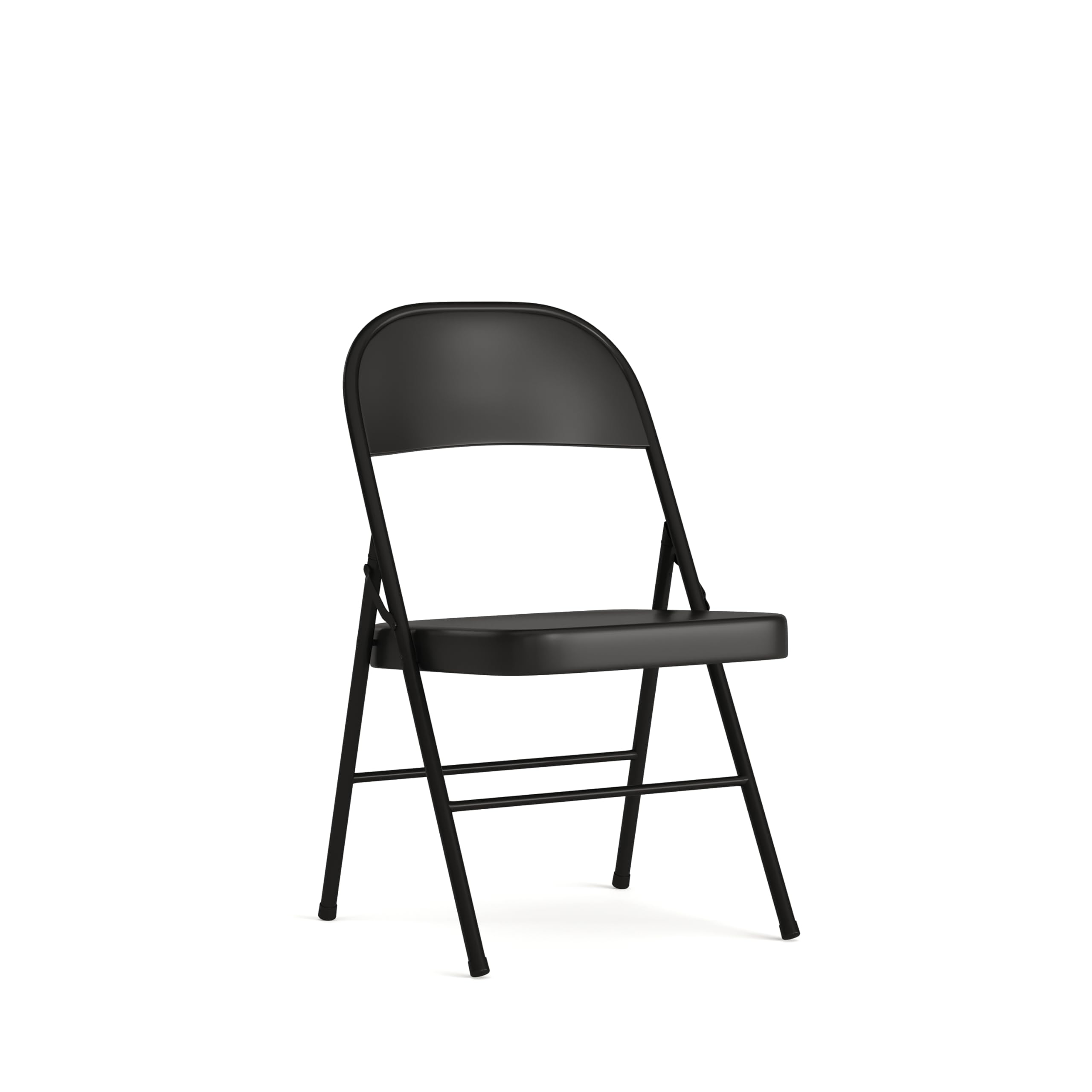 Flash Furniture HERCULES Series Heavy Duty Black Metal Folding Chair - Double Braced for Extra Strength - Perfect for Events, Parties, and Home Use