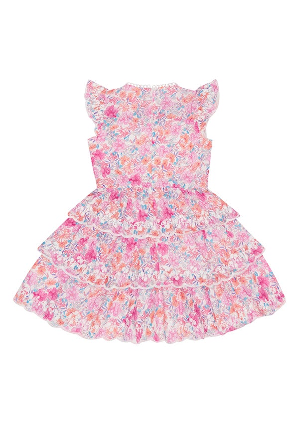 Girls Harlow Frill Dress Size 14 - Elegant Floral Print Party Dress for Birthday, Easter & Special Occasions